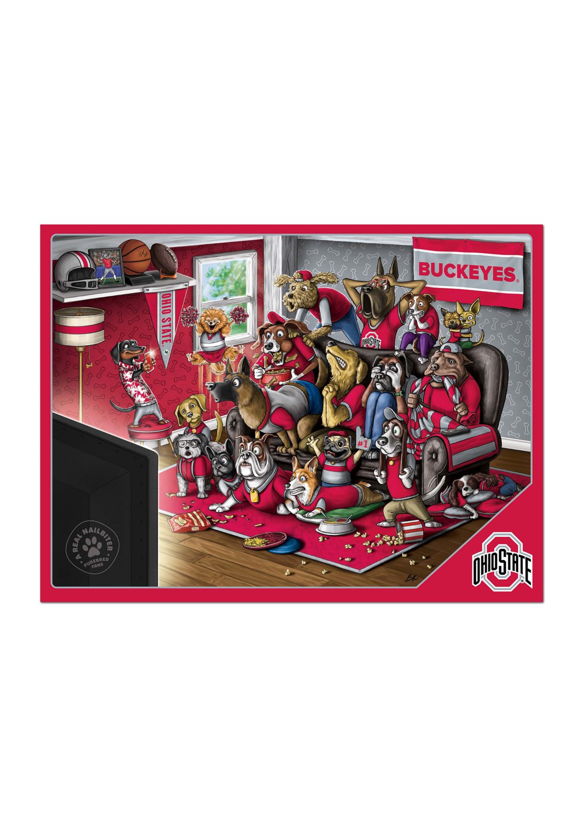 YouTheFan NCAA Ohio State Buckeyes Purebred Fans 500pc Puzzle - "A Real Nailbiter"