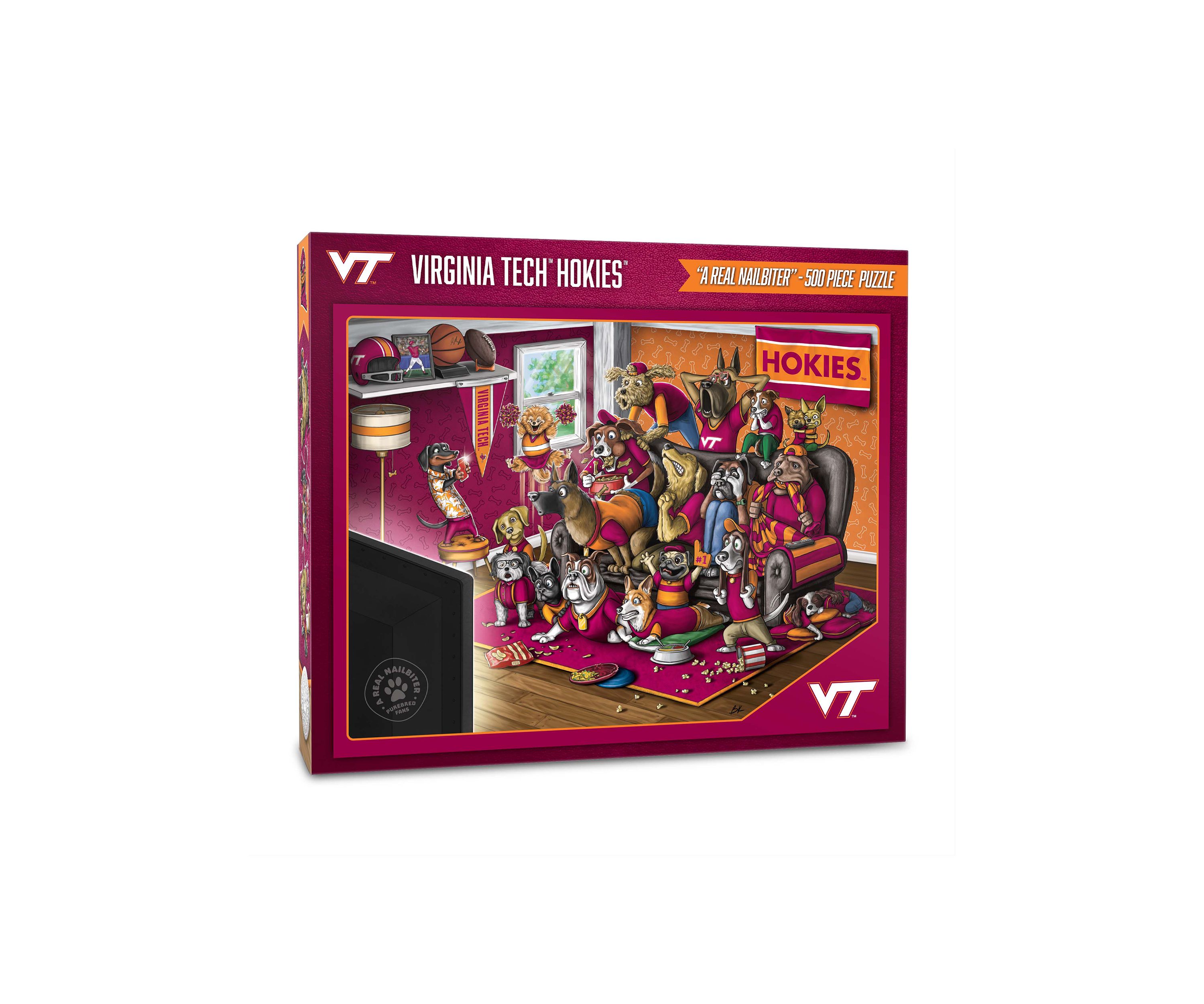 YouTheFan NCAA Virginia Tech Hokies Purebred Fans 500pc Puzzle - "A Real Nailbiter"