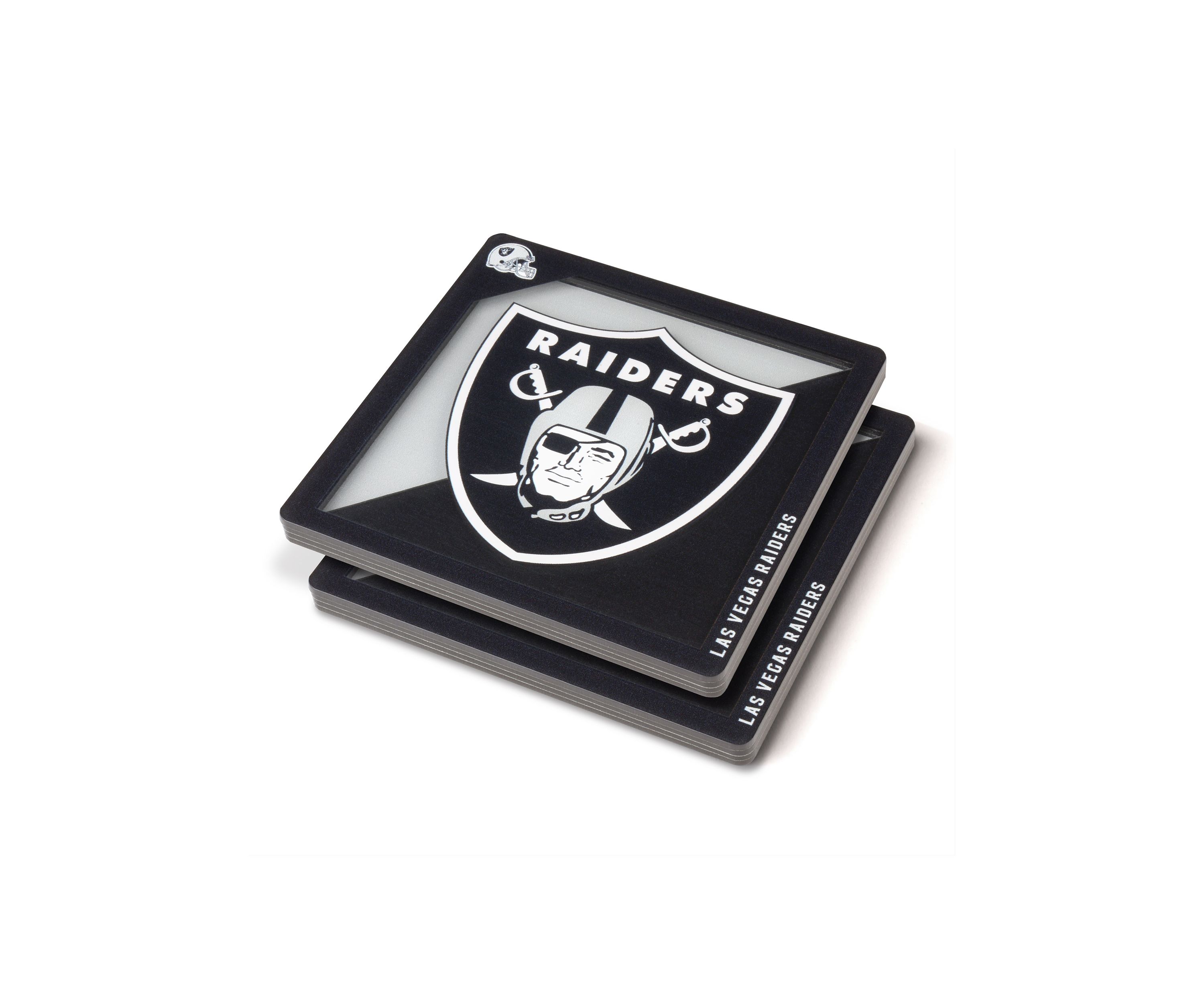 Oakland Raiders YouTheFan NFL Las Vegas Raiders 3D Logo Series Coasters
