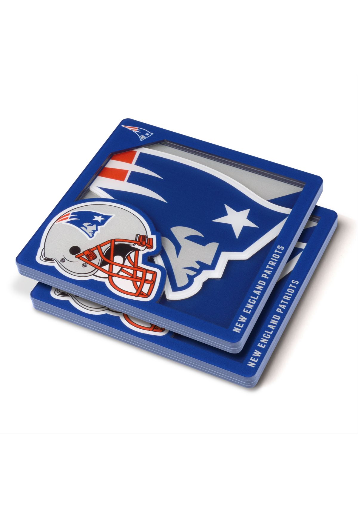 YouTheFan NFL New England Patriots 3D Logo Series Coasters
