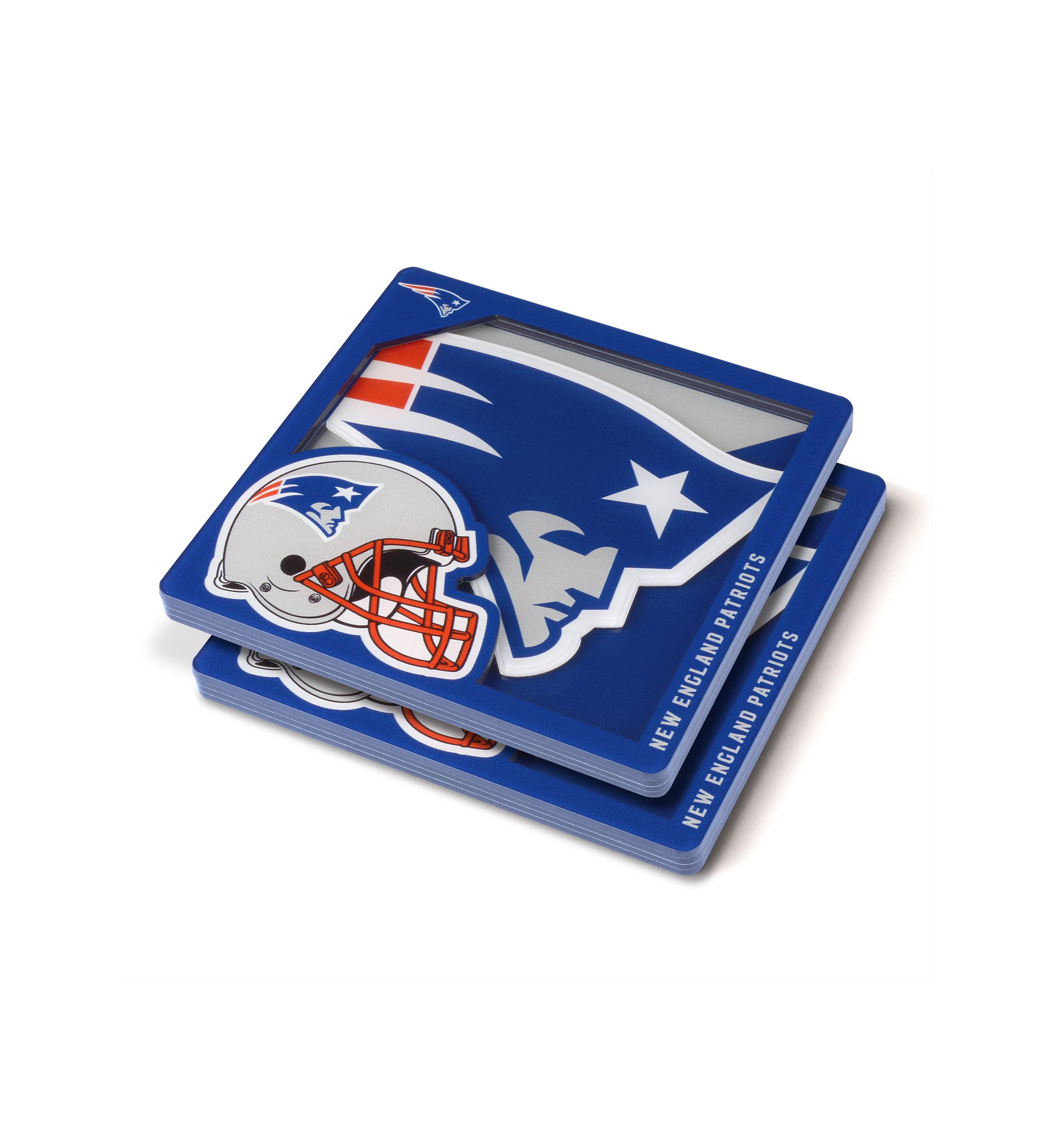 YouTheFan NFL New England Patriots 3D Logo Series Coasters