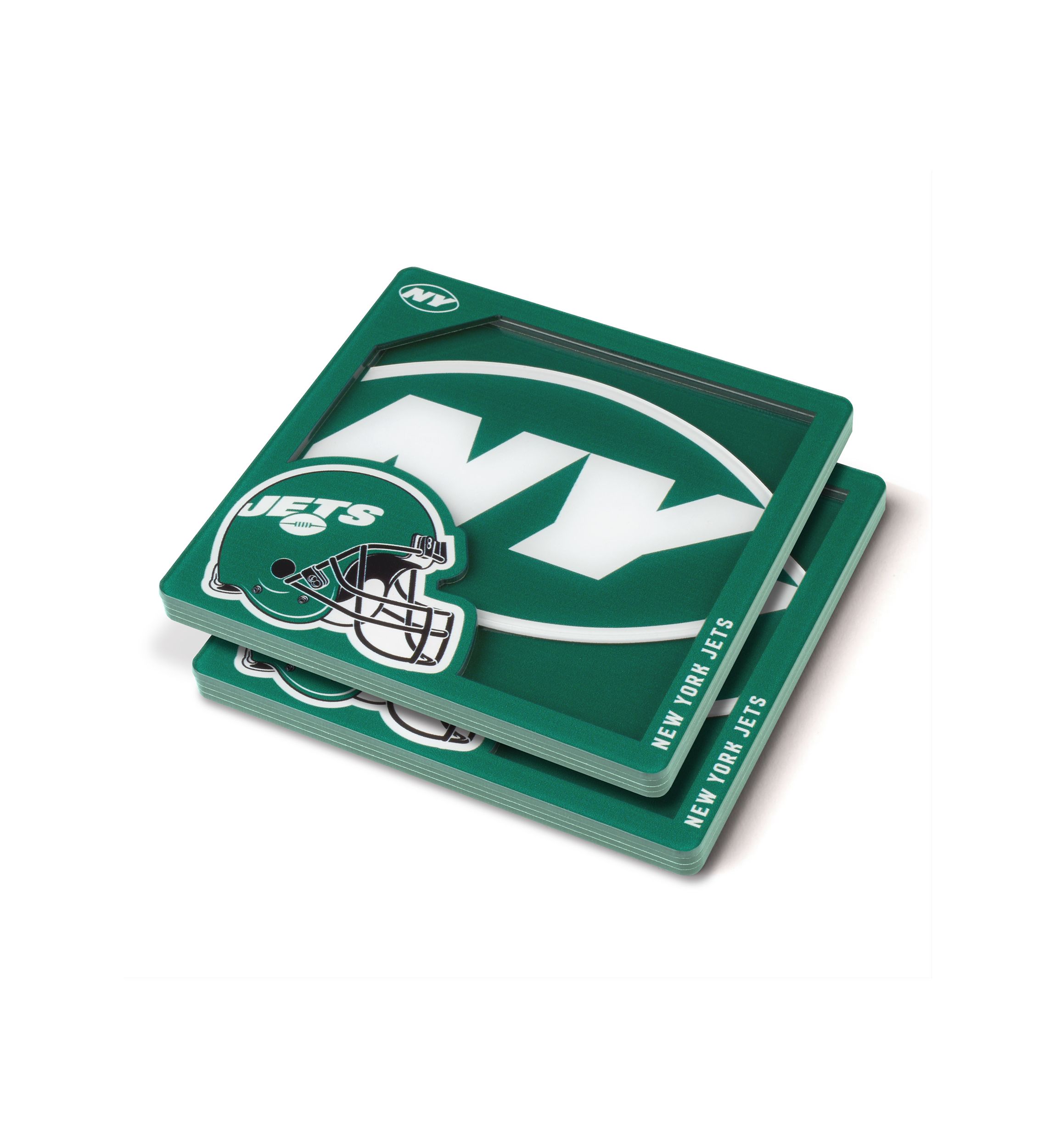 YouTheFan NFL New York Jets 3D Logo Series Coasters