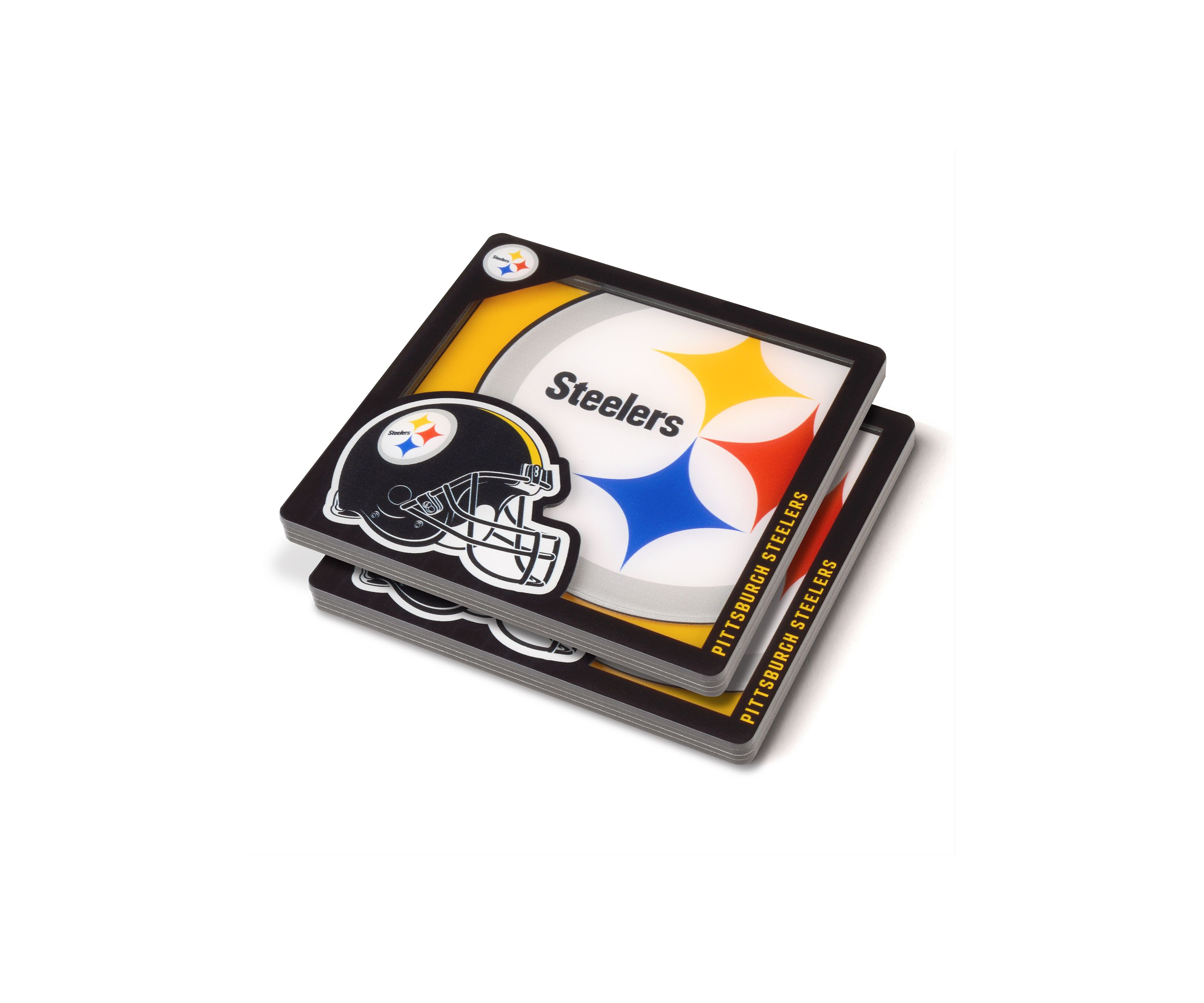 YouTheFan NFL Pittsburgh Steelers 3D Logo Series Coasters