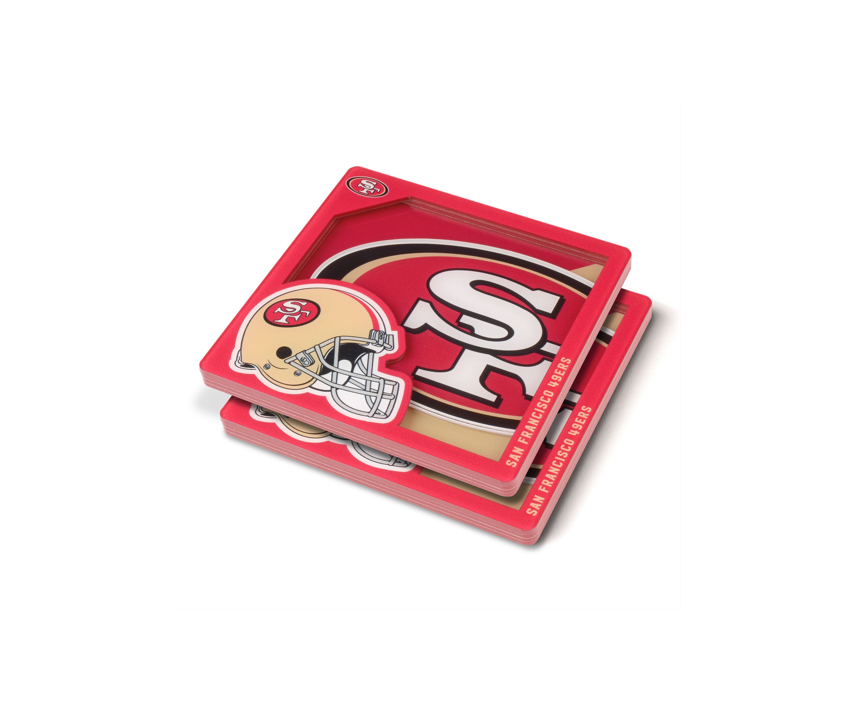 YouTheFan NFL San Francisco 49ers 3D Logo Series Coasters