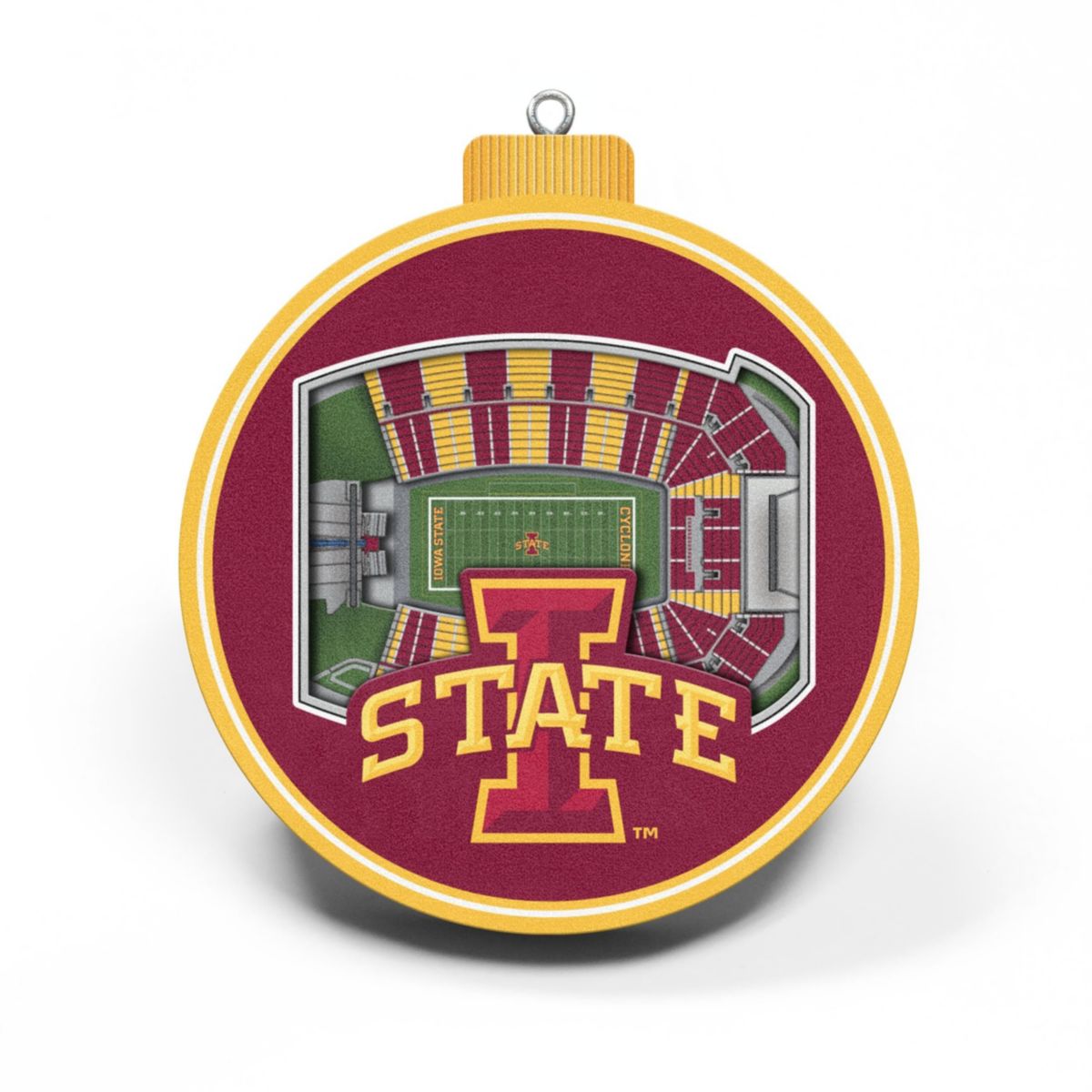 YouTheFan NCAA Iowa State Cyclones 3D StadiumView Ornament - Jack Trice Stadium