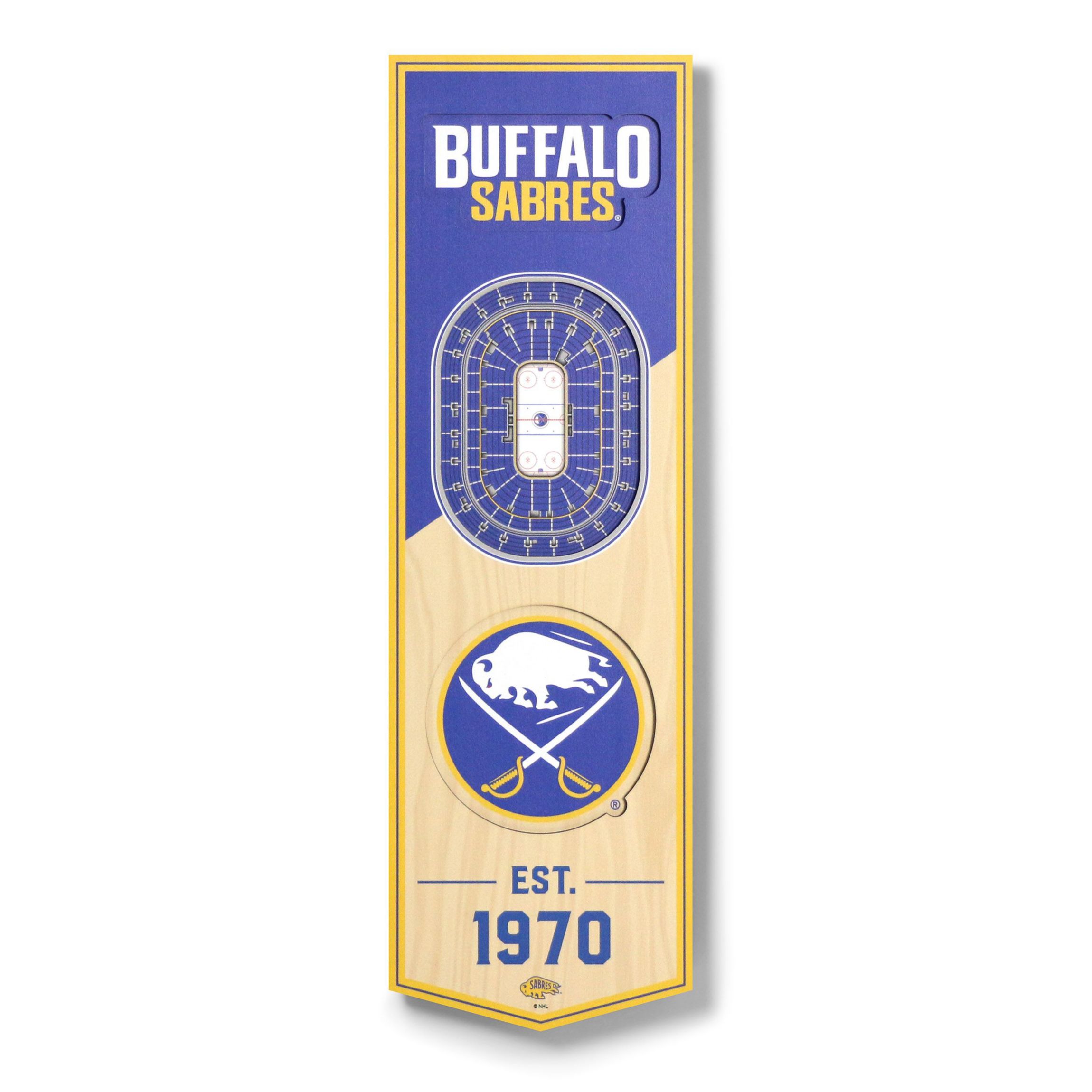 YouTheFan NHL Buffalo Sabres 3D Stadium 6x19 Banner -  KeyBank Center