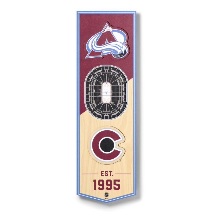 YouTheFan NHL Colorado Avalanche 3D Stadium 6x19 Banner -  Ball Arena