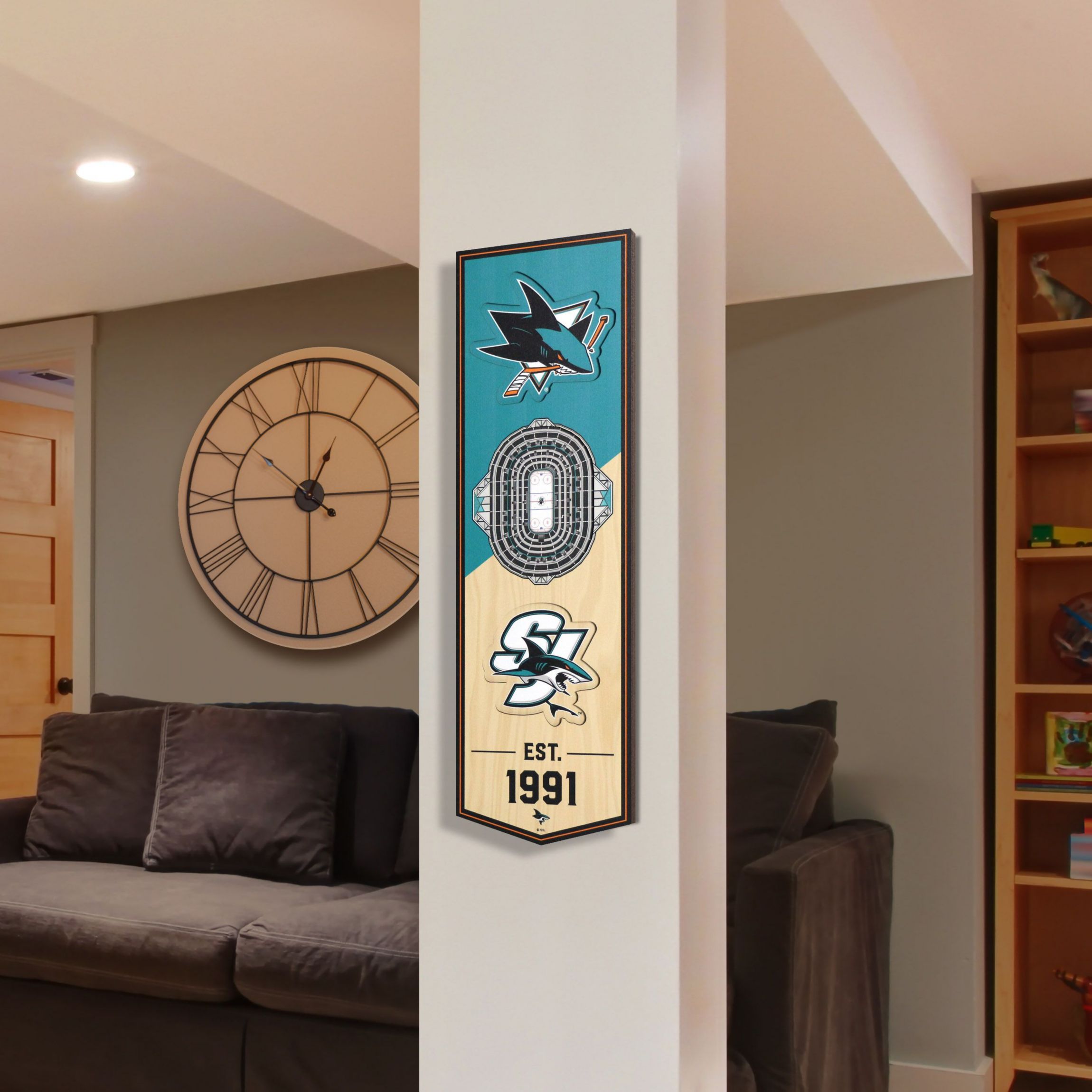 YouTheFan NHL San Jose Sharks 3D Stadium 6x19 Banner -  SAP Center at San Jose