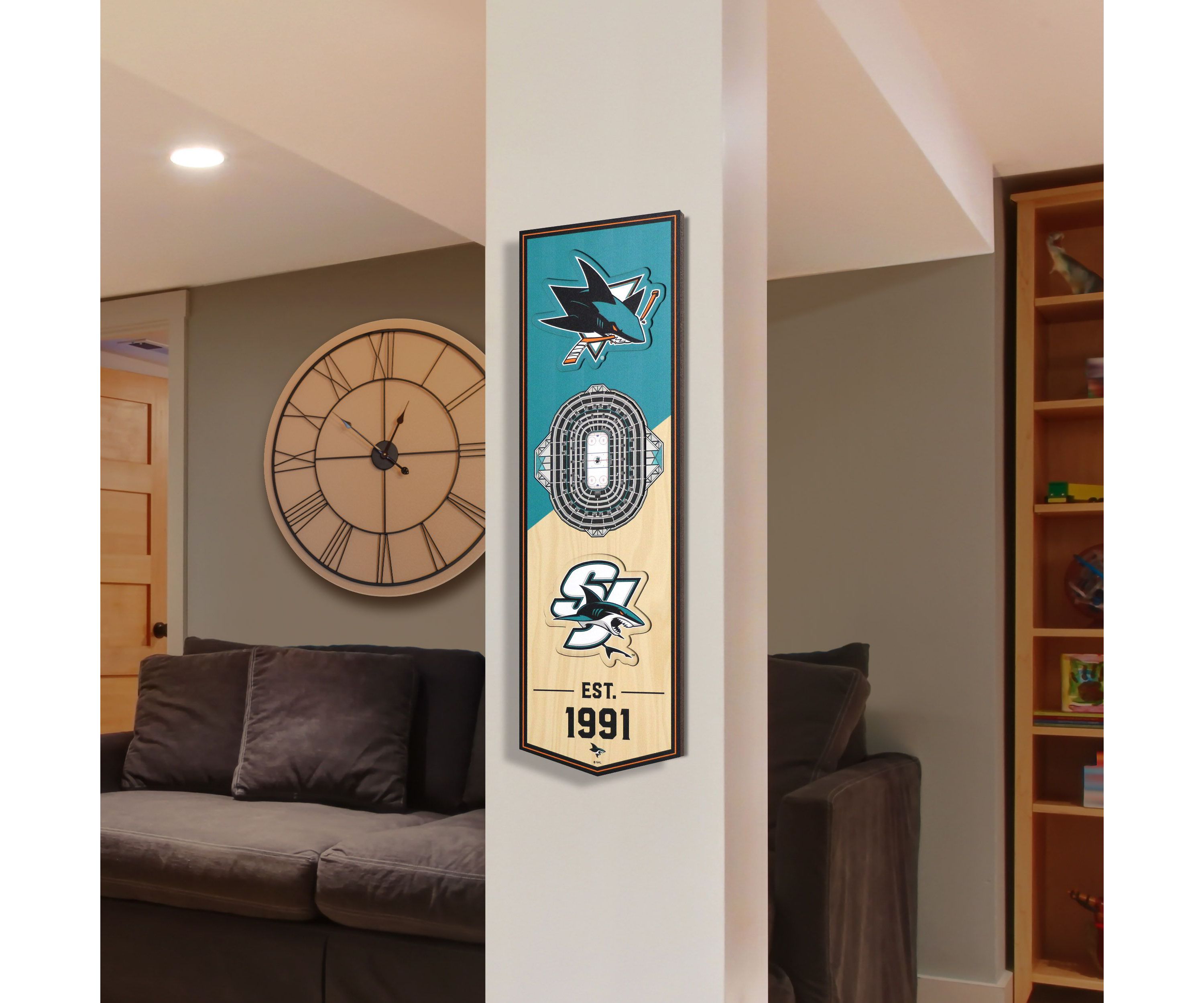 YouTheFan NHL San Jose Sharks 3D Stadium 6x19 Banner -  SAP Center at San Jose