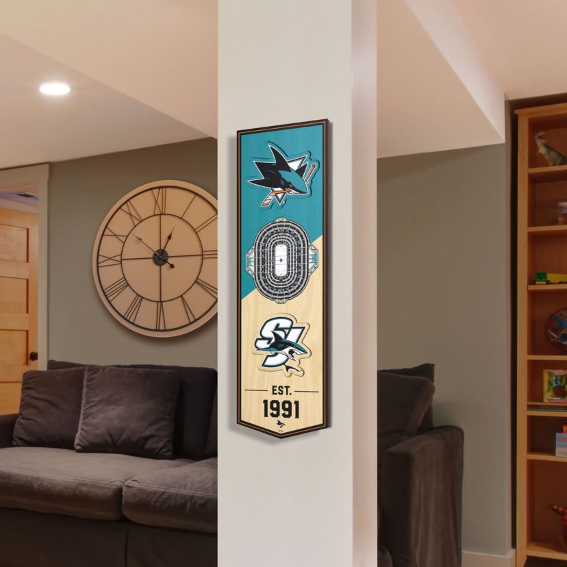 YouTheFan NHL San Jose Sharks 3D Stadium 6x19 Banner -  SAP Center at San Jose