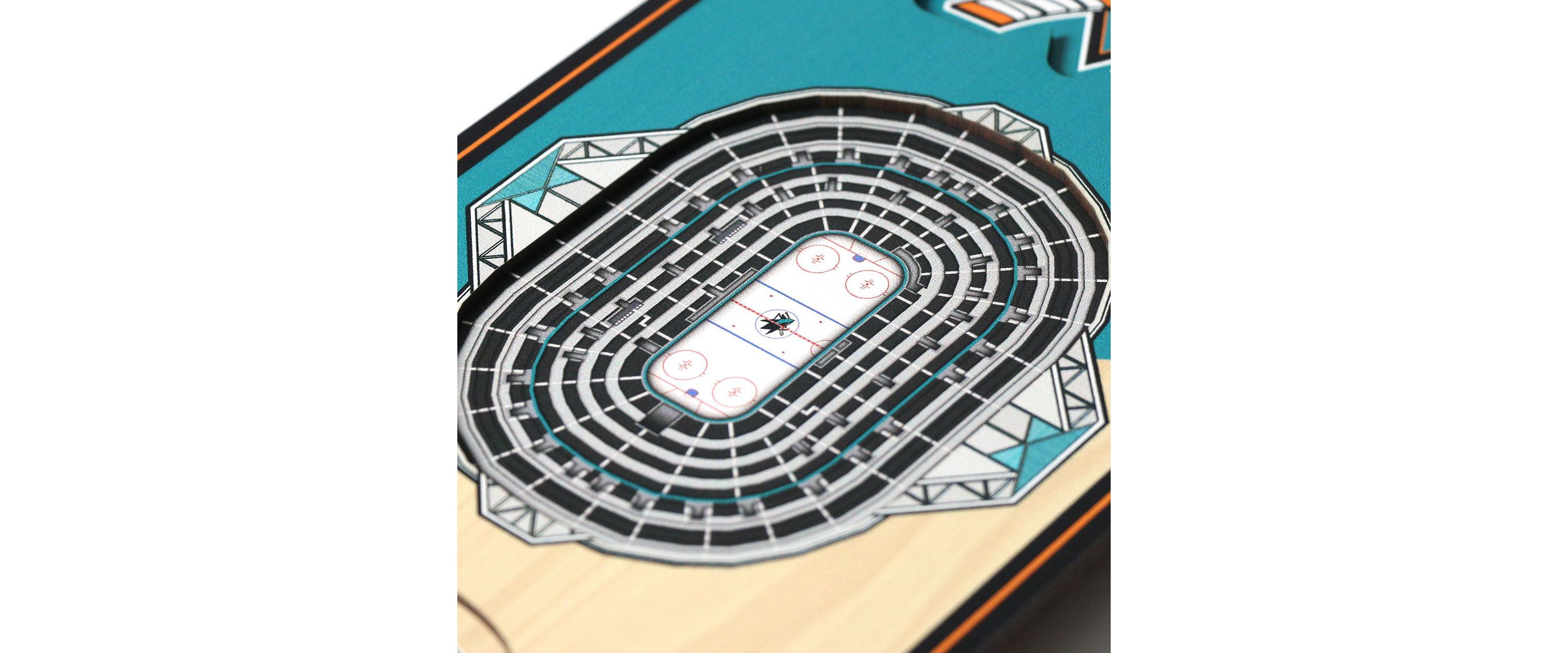 YouTheFan NHL San Jose Sharks 3D Stadium 6x19 Banner -  SAP Center at San Jose