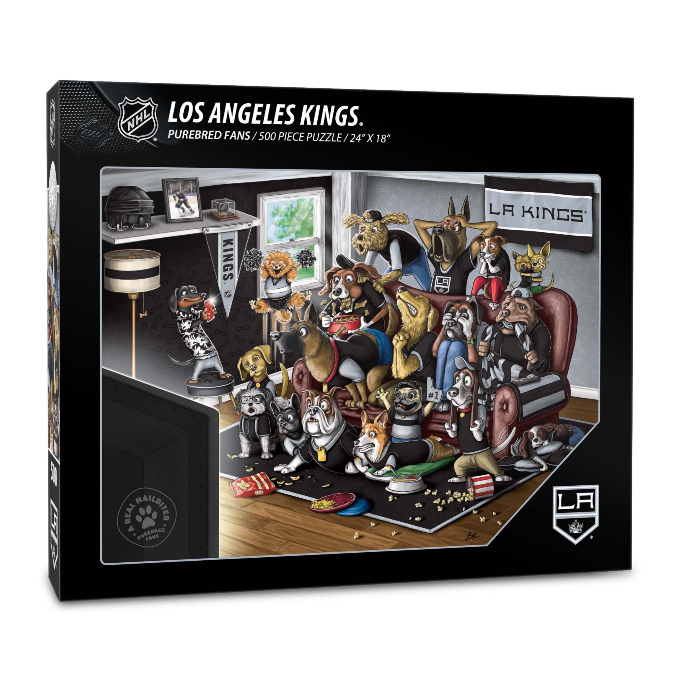 YouTheFan NHL Los Angeles Kings Purebred Fans 500pc Puzzle - "A Real Nailbiter"