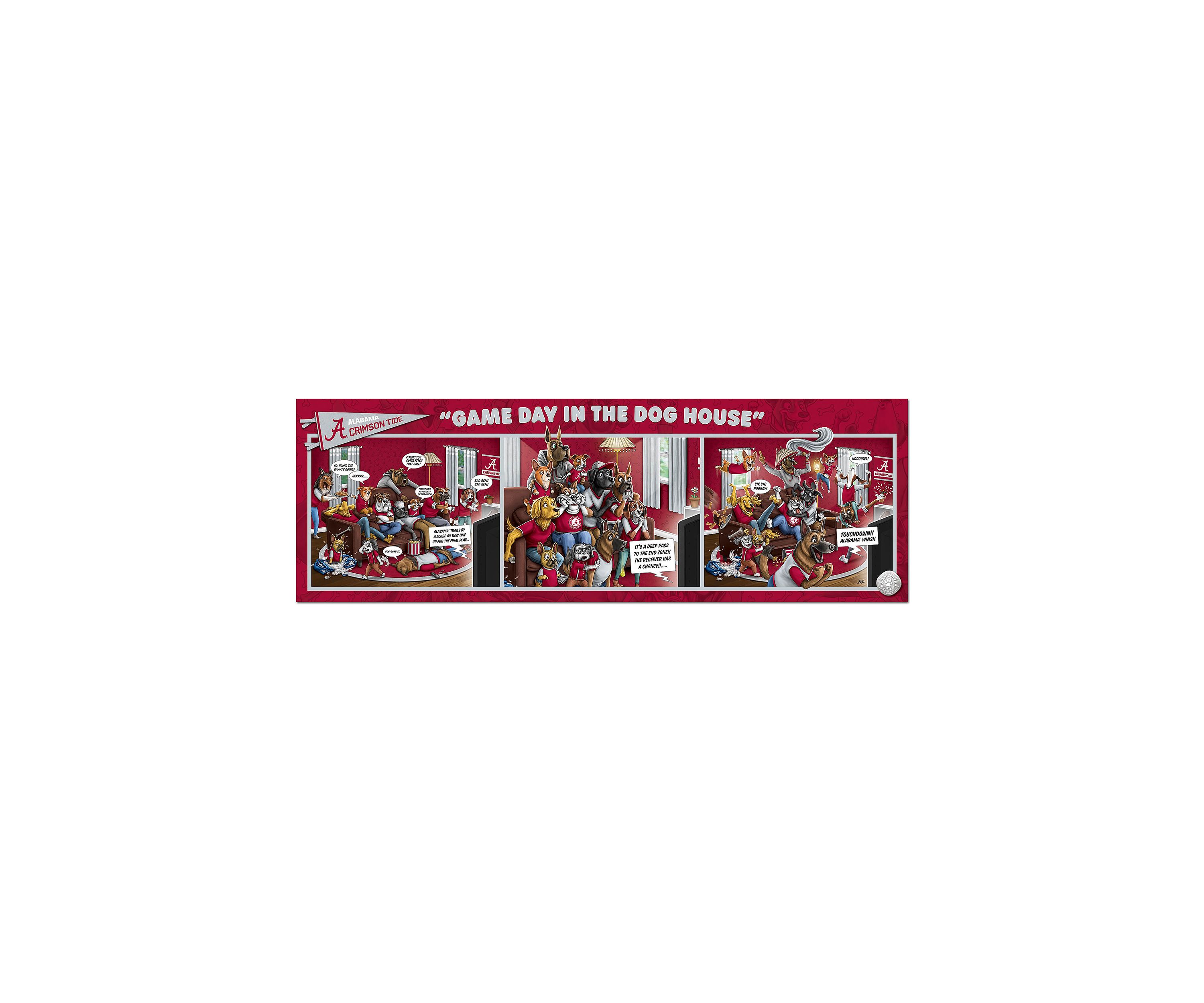 YouTheFan NCAA Alabama Crimson Tide Game Day in the Dog House 1000pc Puzzle