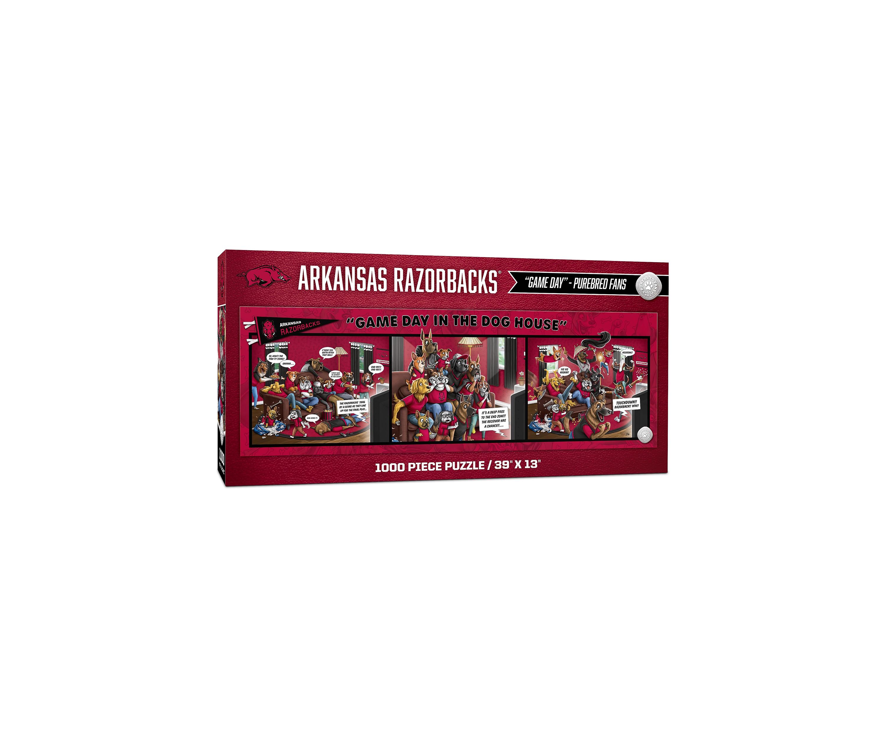 YouTheFan NCAA Arkansas Razorbacks Game Day in the Dog House 1000pc Puzzle