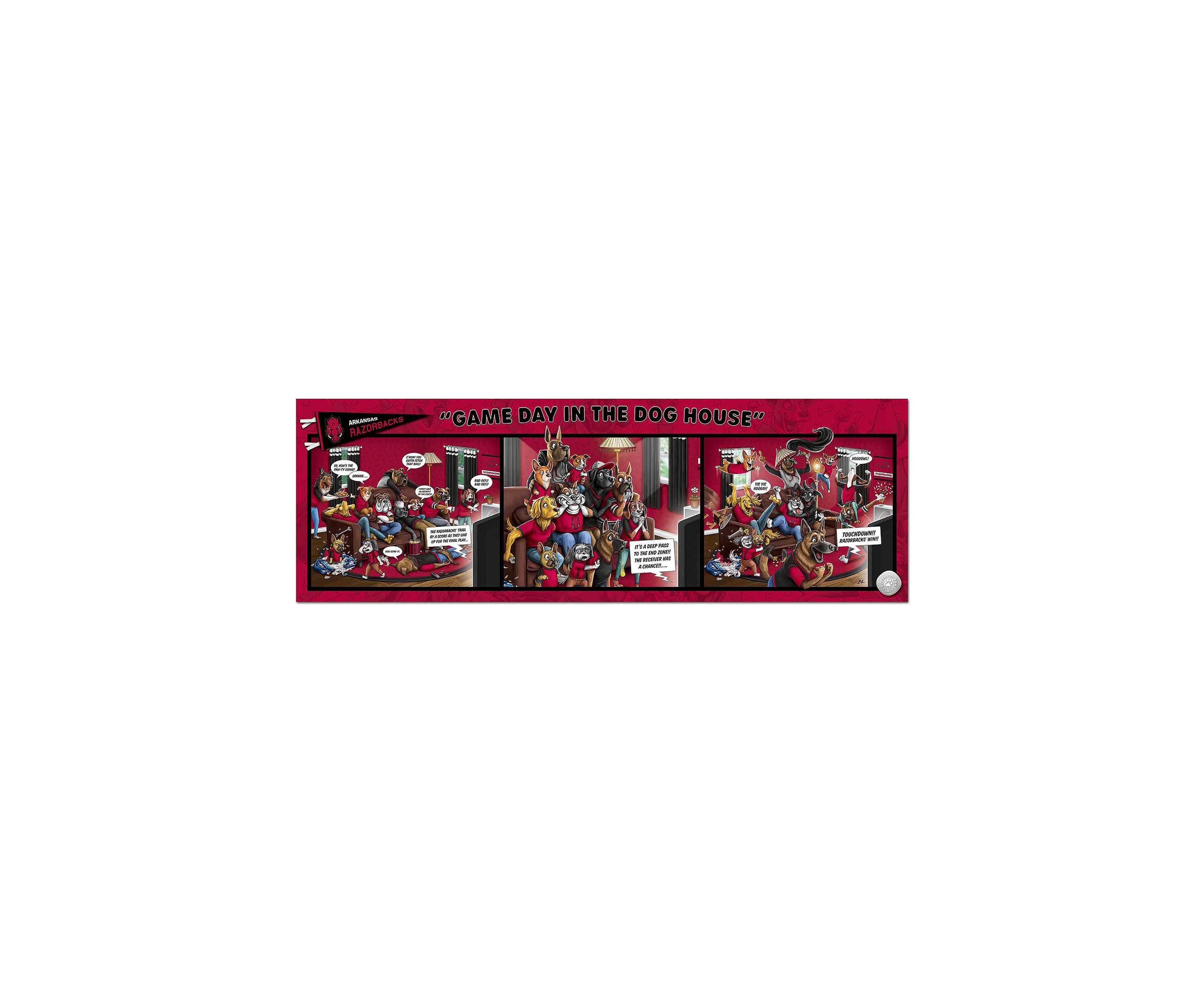 YouTheFan NCAA Arkansas Razorbacks Game Day in the Dog House 1000pc Puzzle