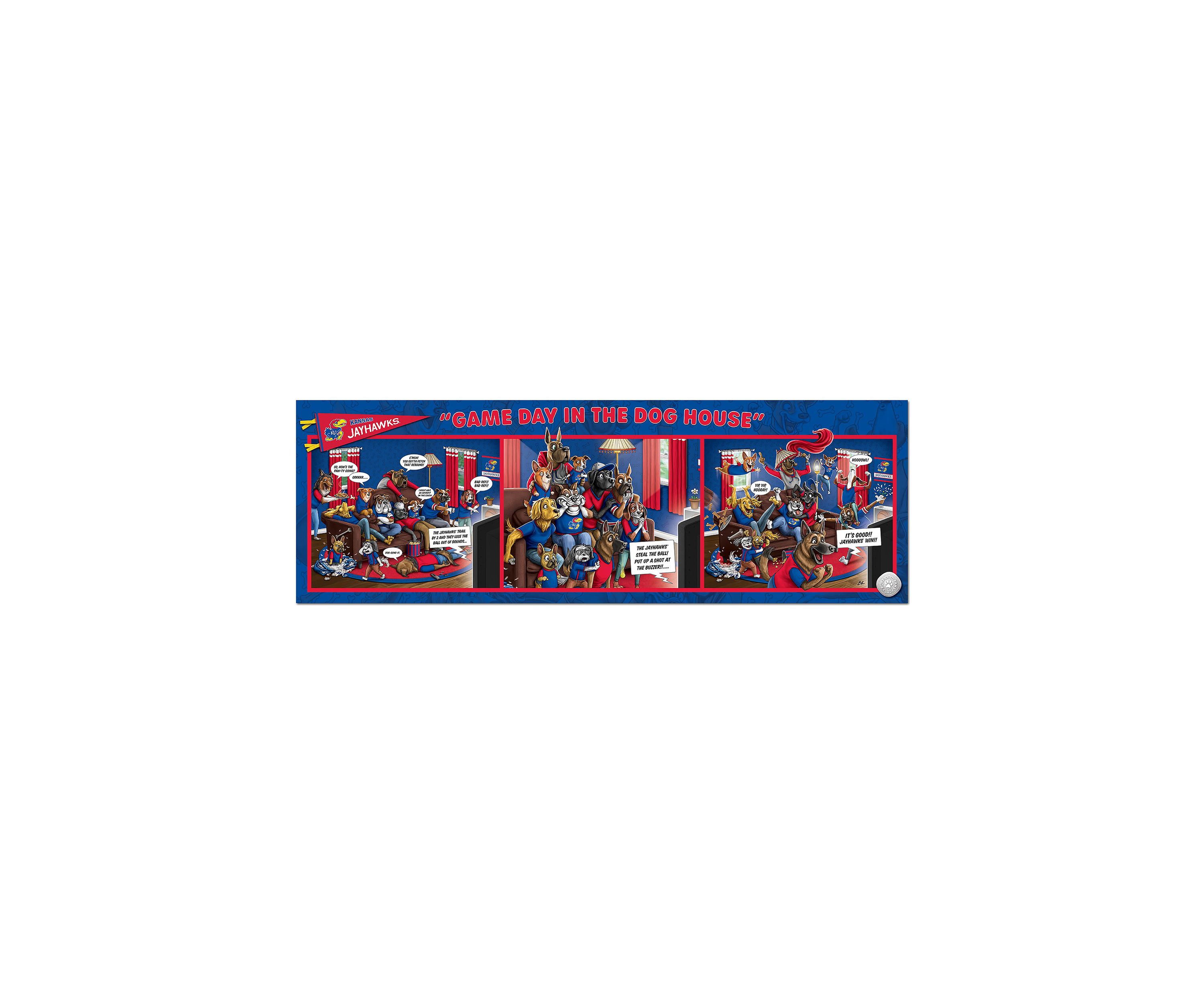 YouTheFan NCAA Kansas Jayhawks Game Day in the Dog House 1000pc Puzzle