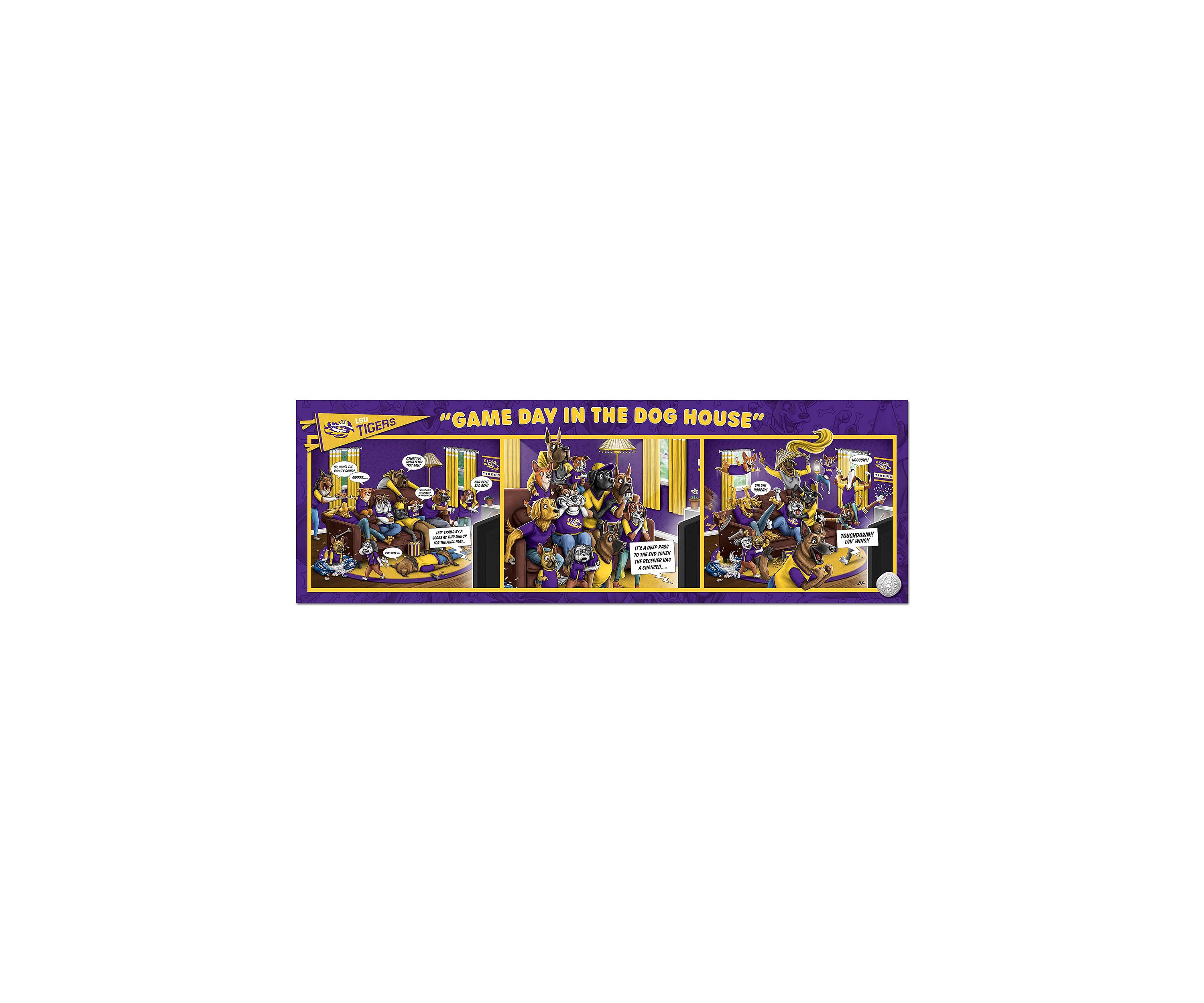 YouTheFan NCAA LSU Tigers Game Day in the Dog House 1000pc Puzzle