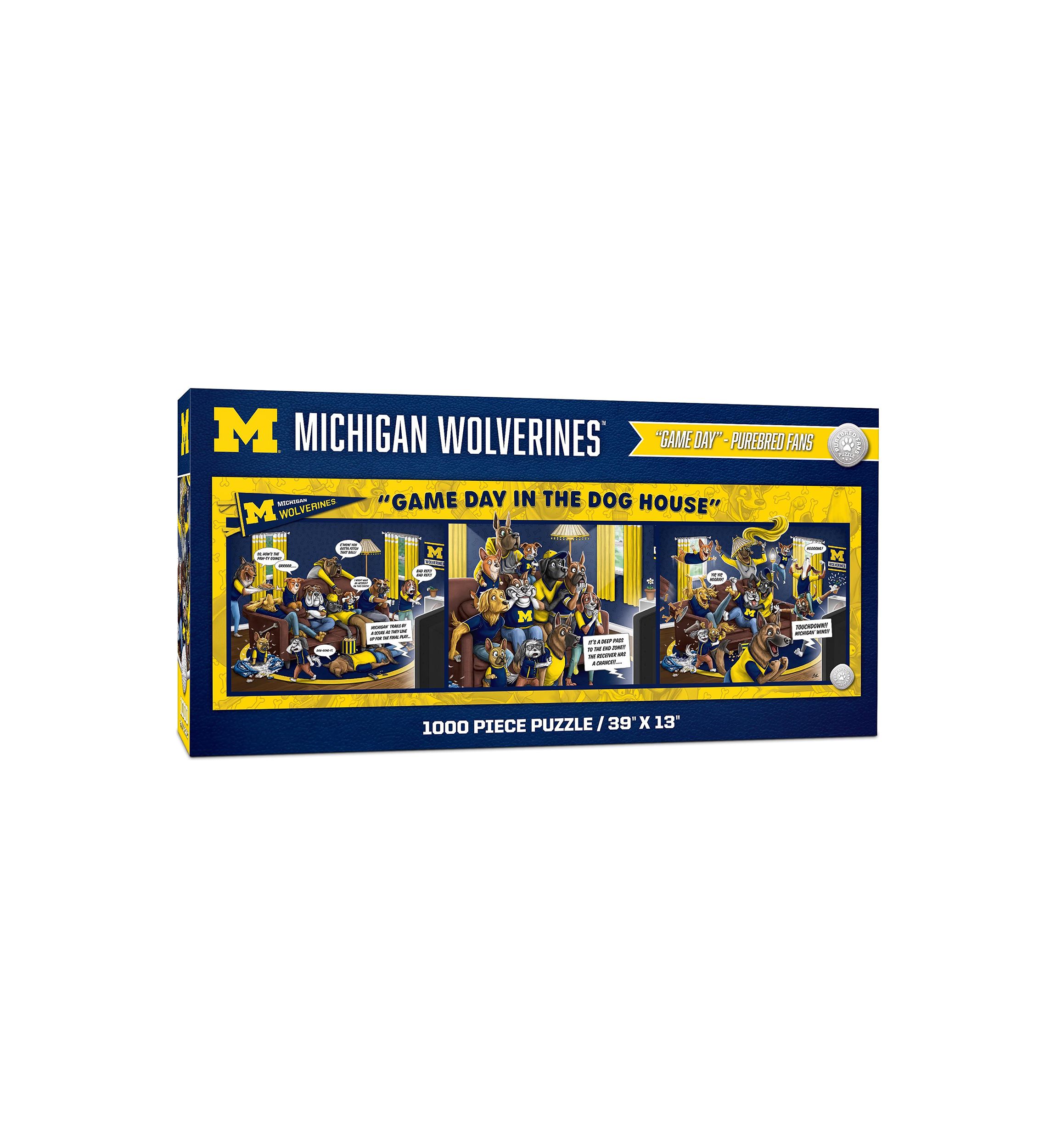 YouTheFan NCAA Michigan Wolverines Game Day in the Dog House 1000pc Puzzle