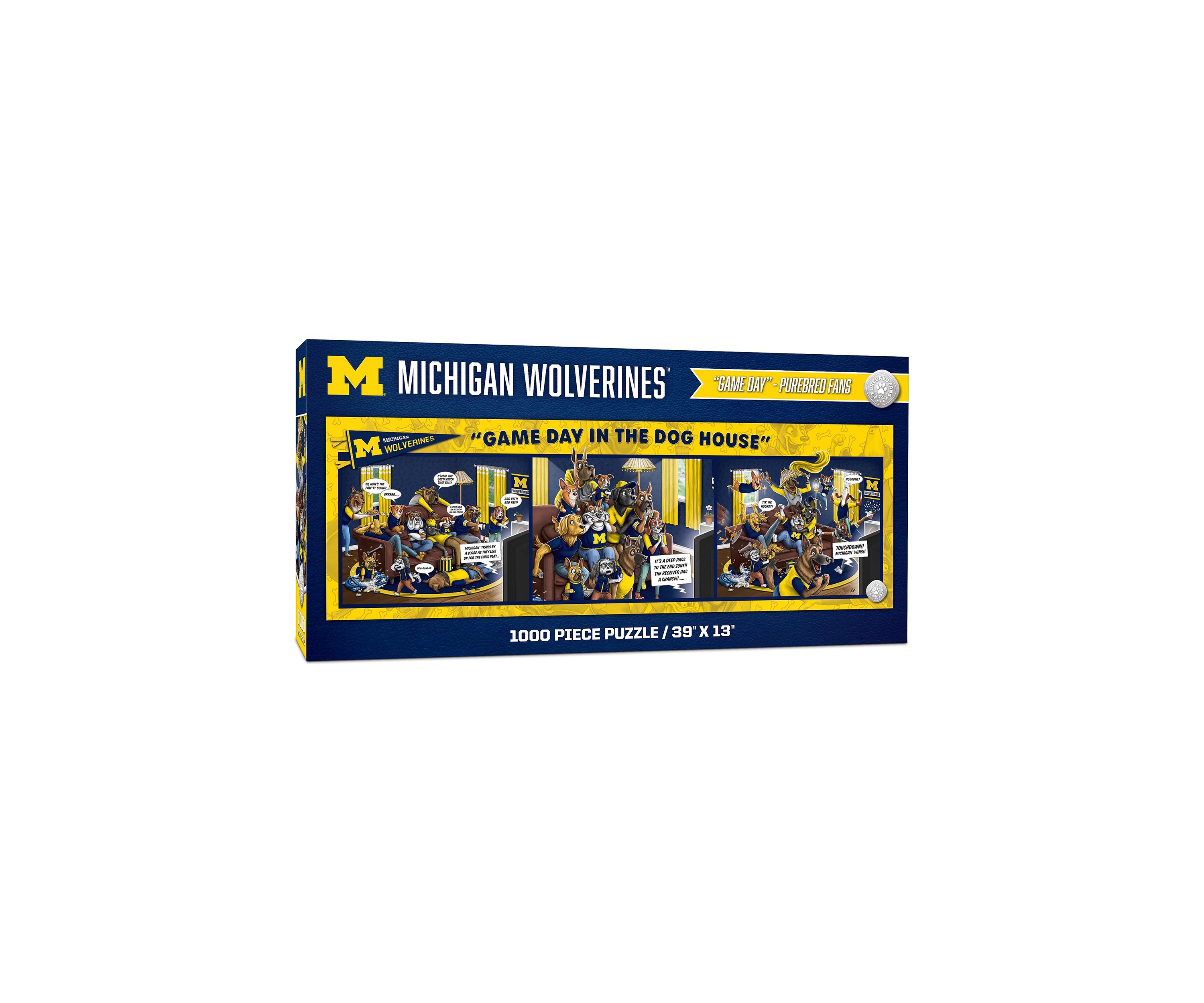 YouTheFan NCAA Michigan Wolverines Game Day in the Dog House 1000pc Puzzle