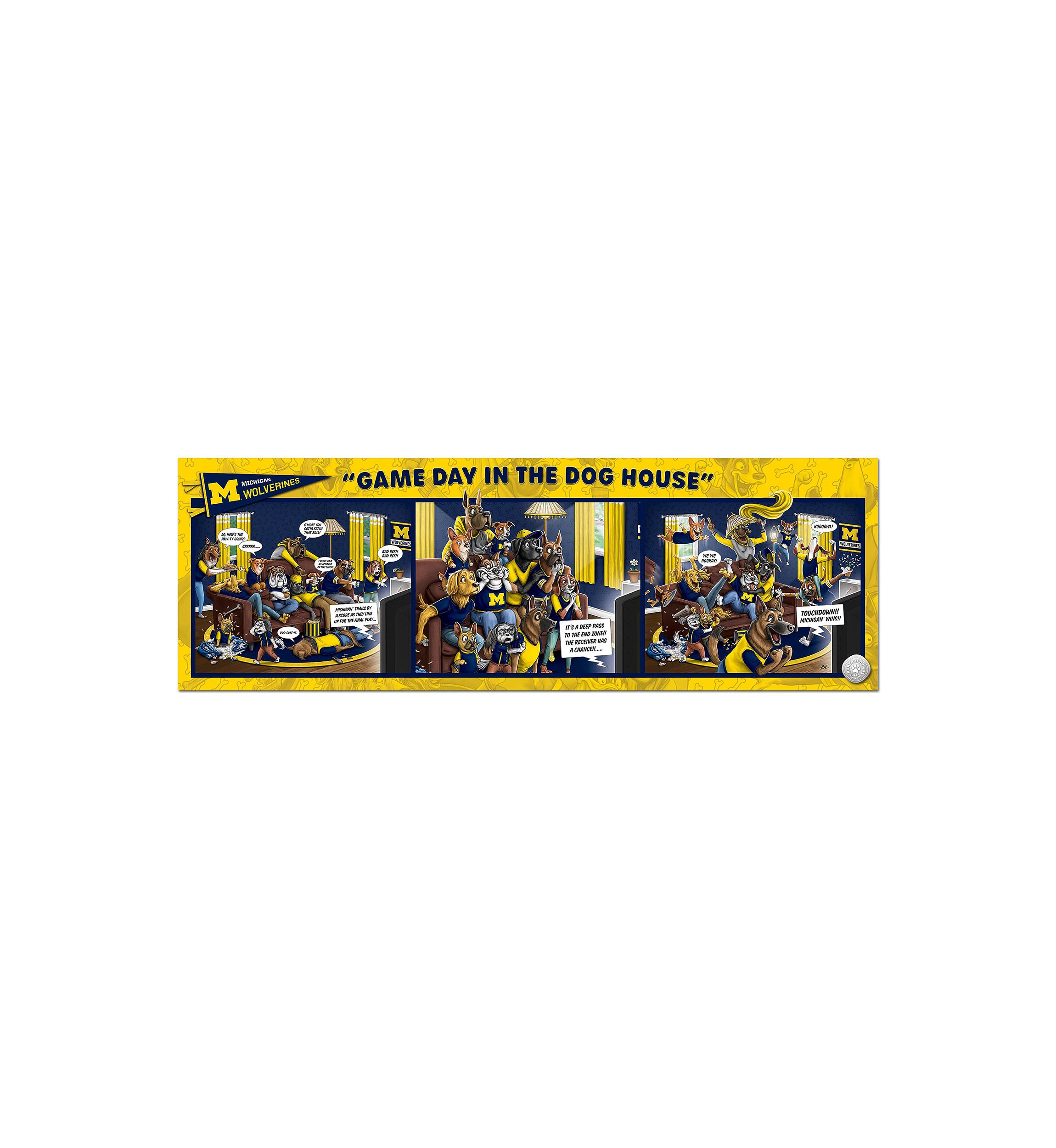 YouTheFan NCAA Michigan Wolverines Game Day in the Dog House 1000pc Puzzle