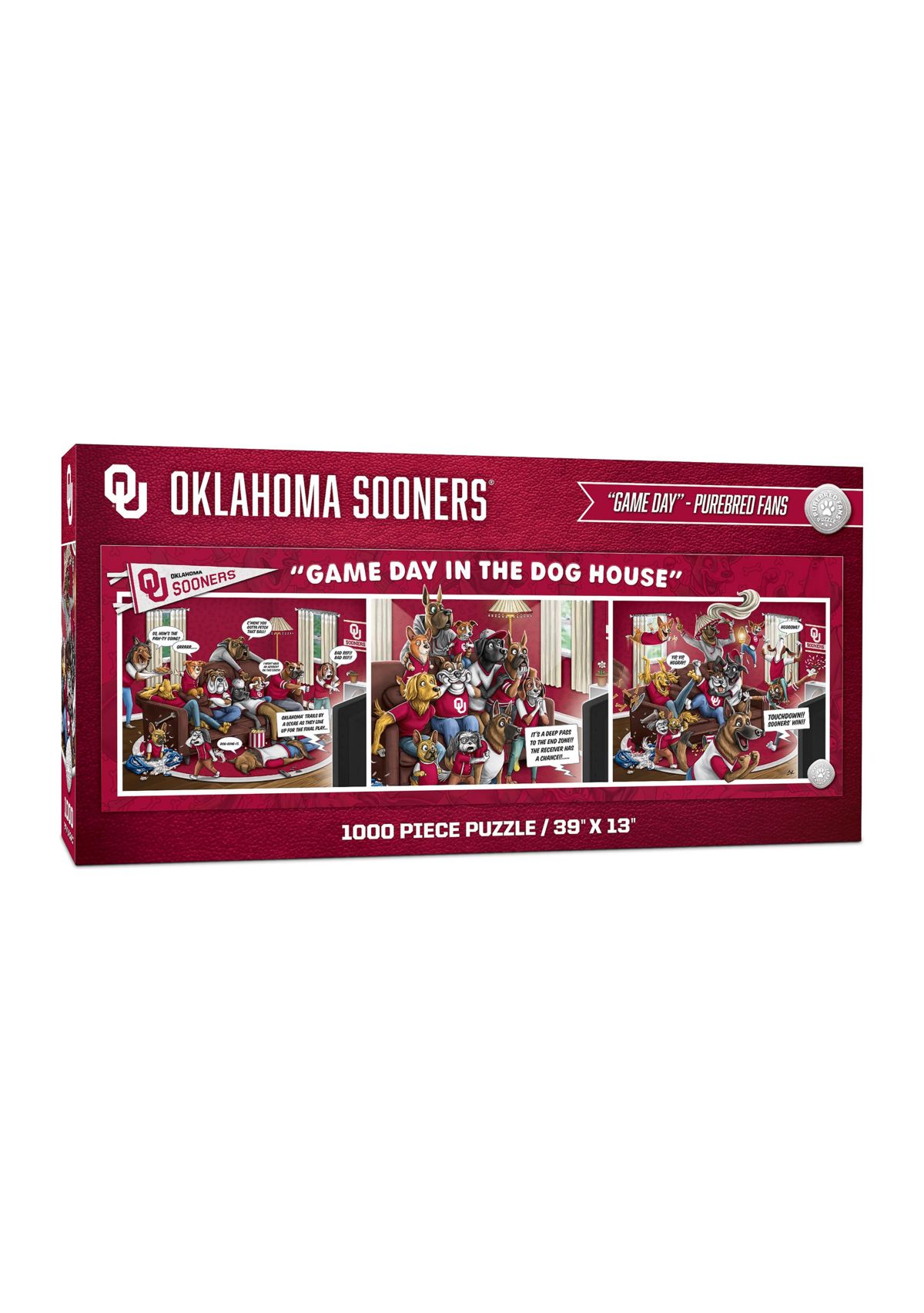 YouTheFan NCAA Oklahoma Sooners Game Day in the Dog House 1000pc Puzzle