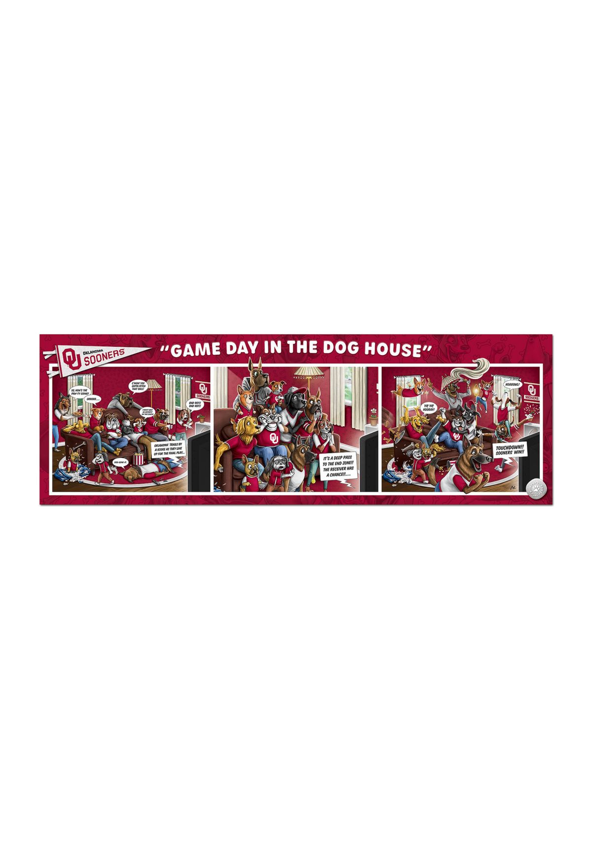 YouTheFan NCAA Oklahoma Sooners Game Day in the Dog House 1000pc Puzzle