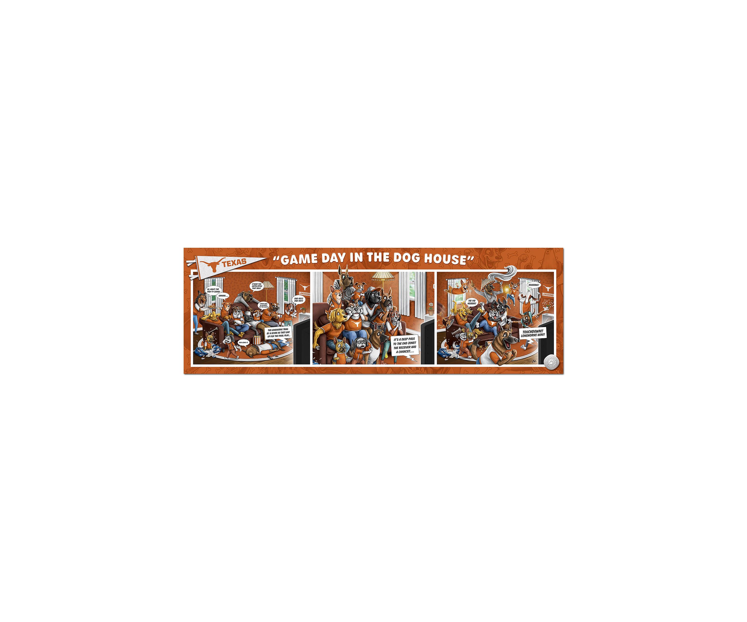 YouTheFan NCAA Texas Longhorns Game Day in the Dog House 1000pc Puzzle
