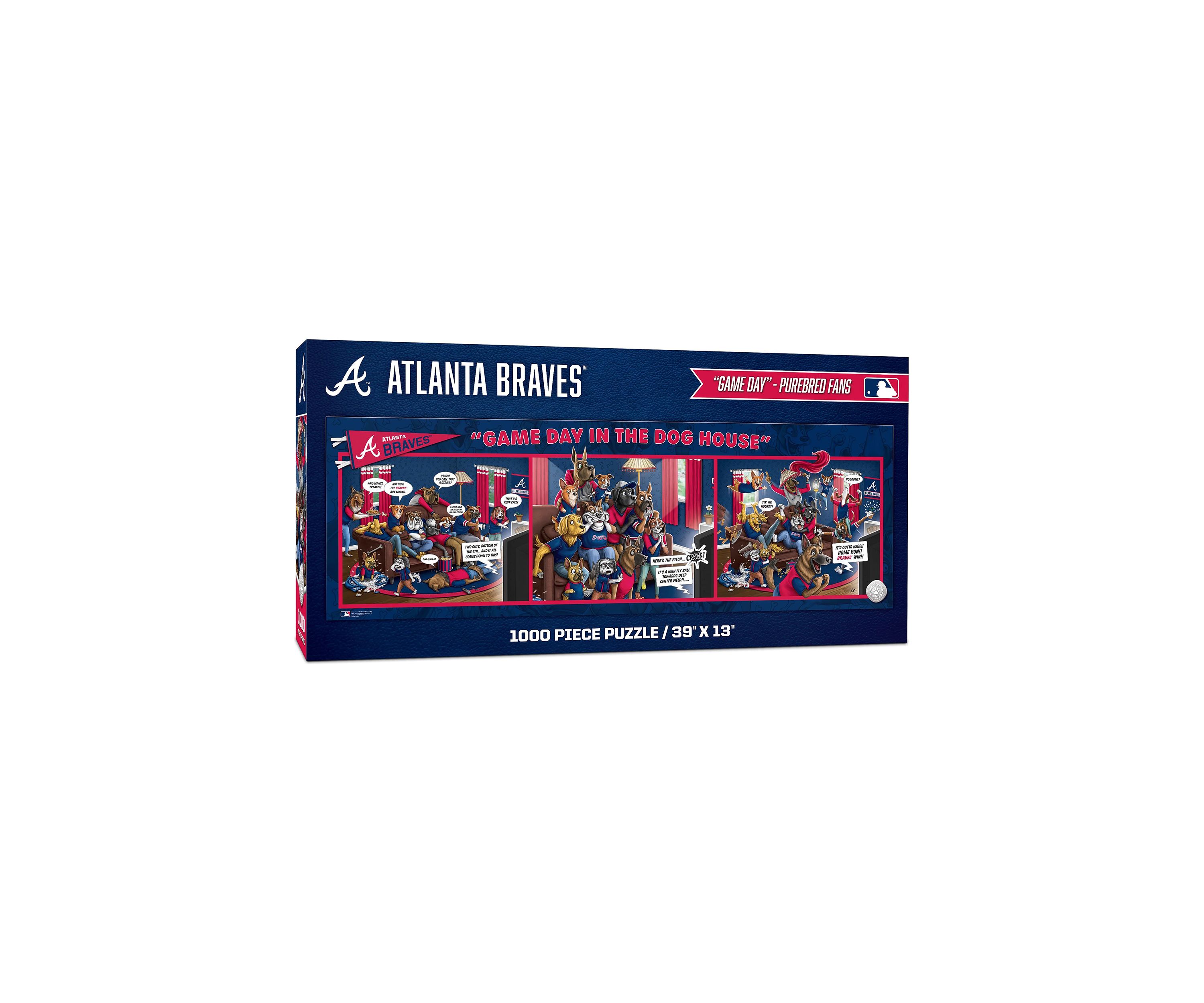 YouTheFan MLB Atlanta Braves Game Day in the Dog House 1000pc Puzzle