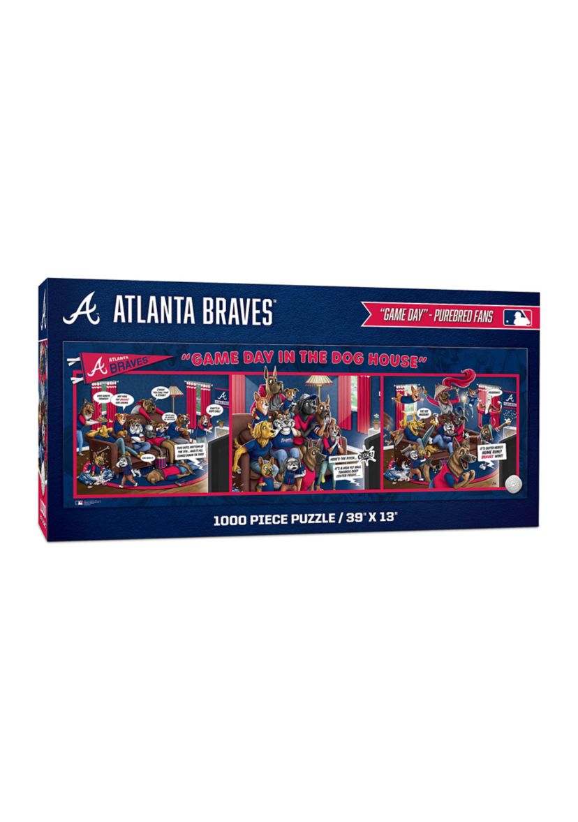 YouTheFan MLB Atlanta Braves Game Day in the Dog House 1000pc Puzzle