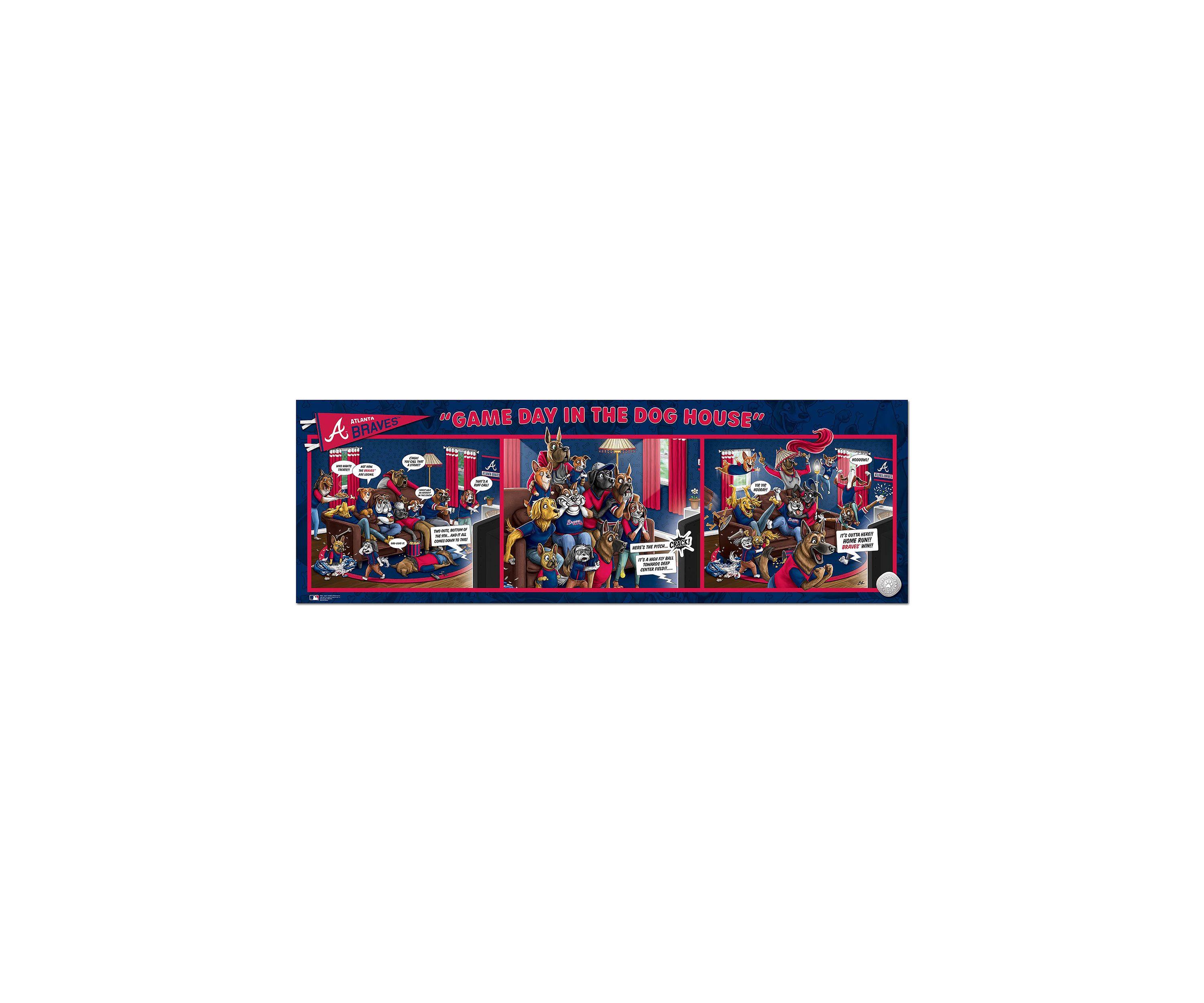 YouTheFan MLB Atlanta Braves Game Day in the Dog House 1000pc Puzzle