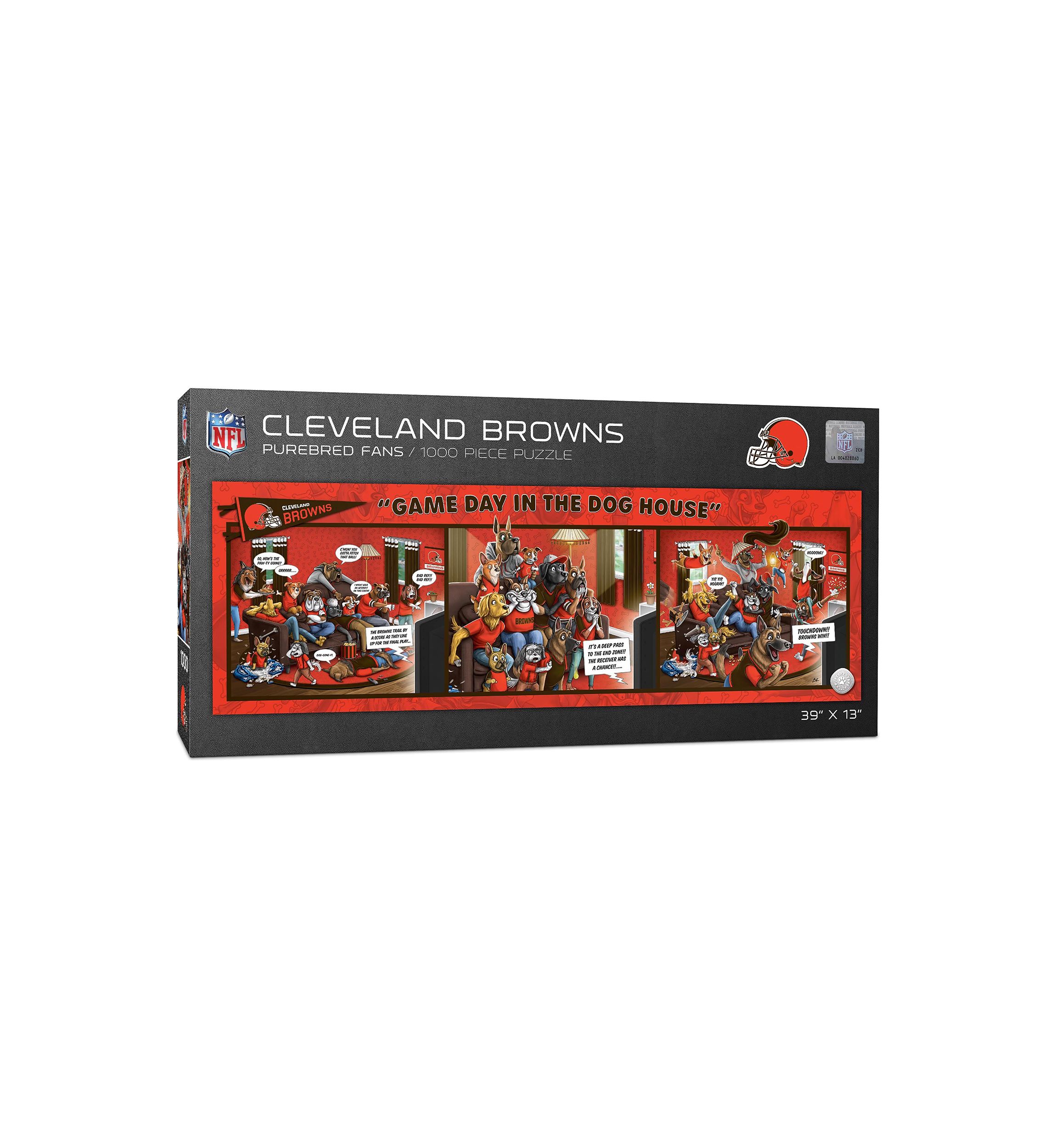 YouTheFan NFL Cleveland Browns Game Day in the Dog House 1000pc Puzzle