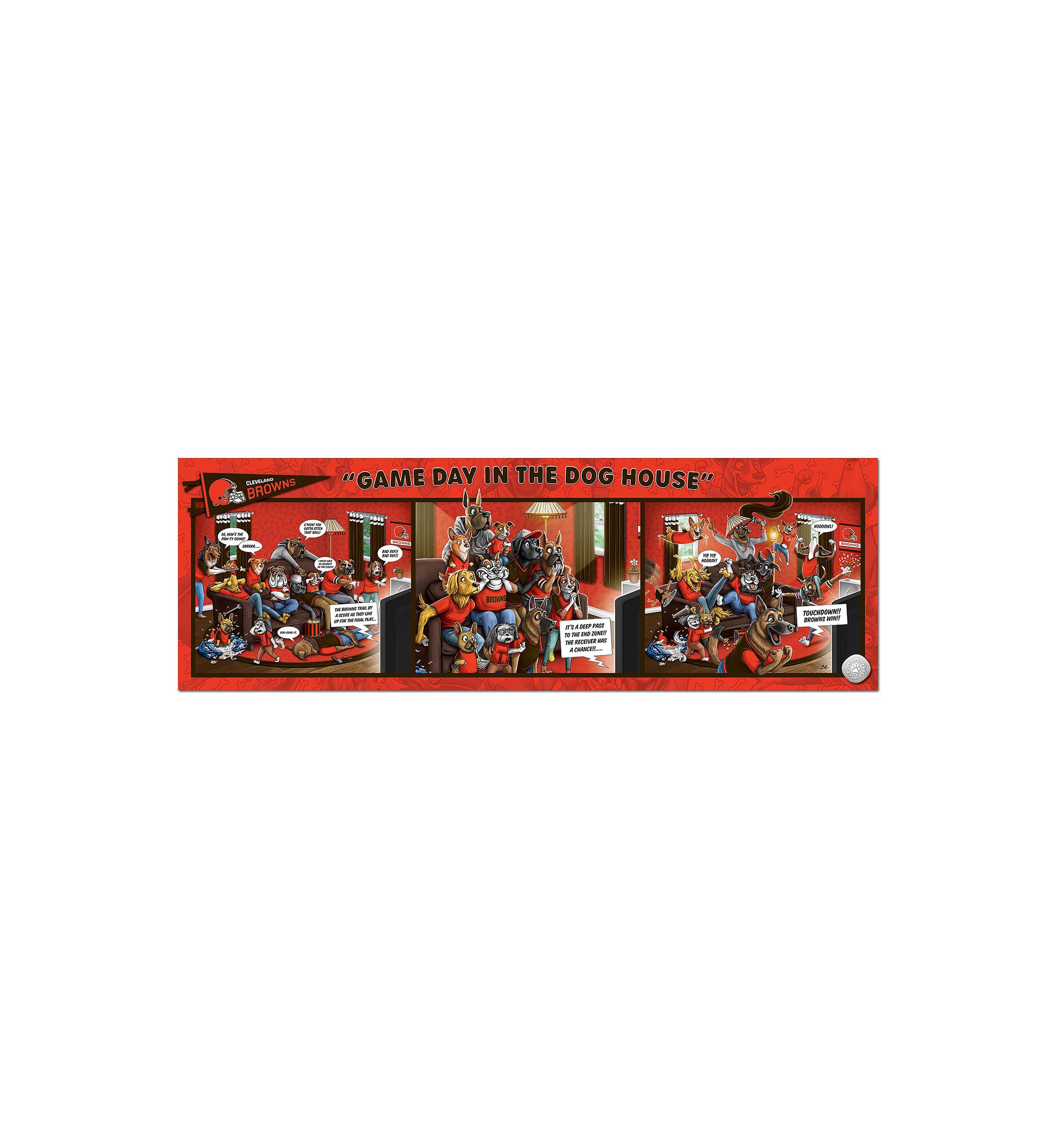 YouTheFan NFL Cleveland Browns Game Day in the Dog House 1000pc Puzzle