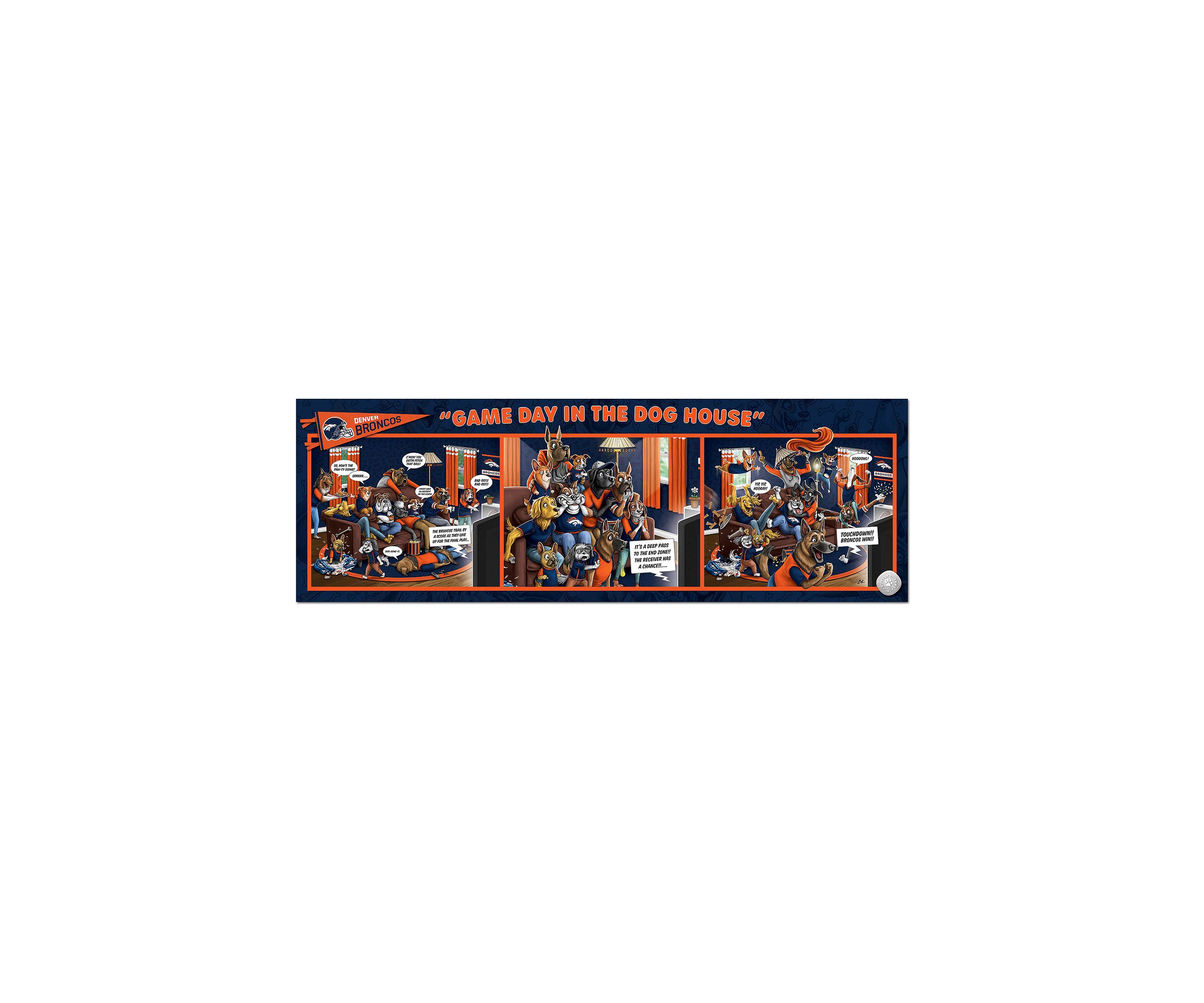 YouTheFan NFL Denver Broncos Game Day in the Dog House 1000pc Puzzle