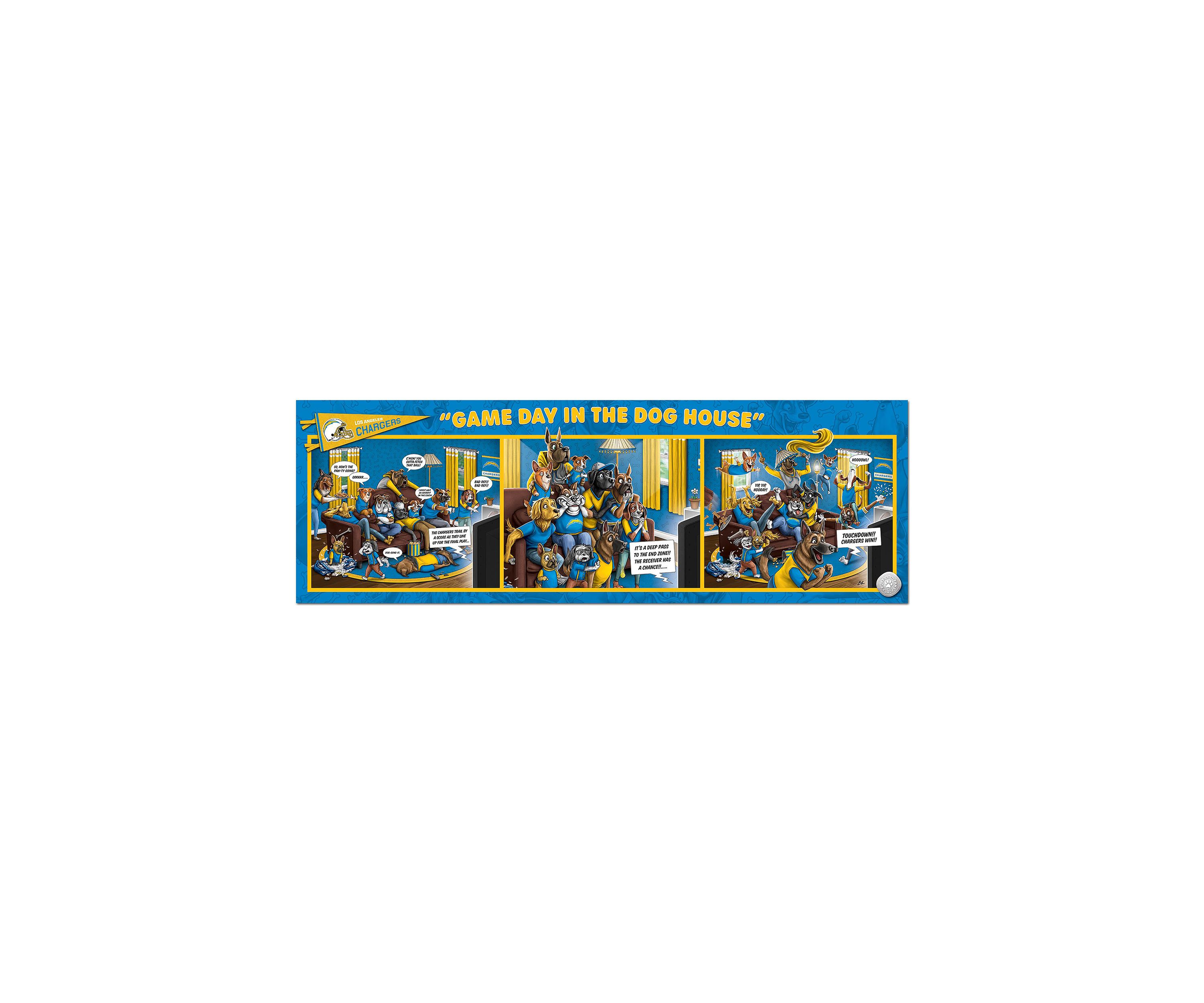 YouTheFan NFL Los Angeles Chargers Game Day in the Dog House 1000pc Puzzle