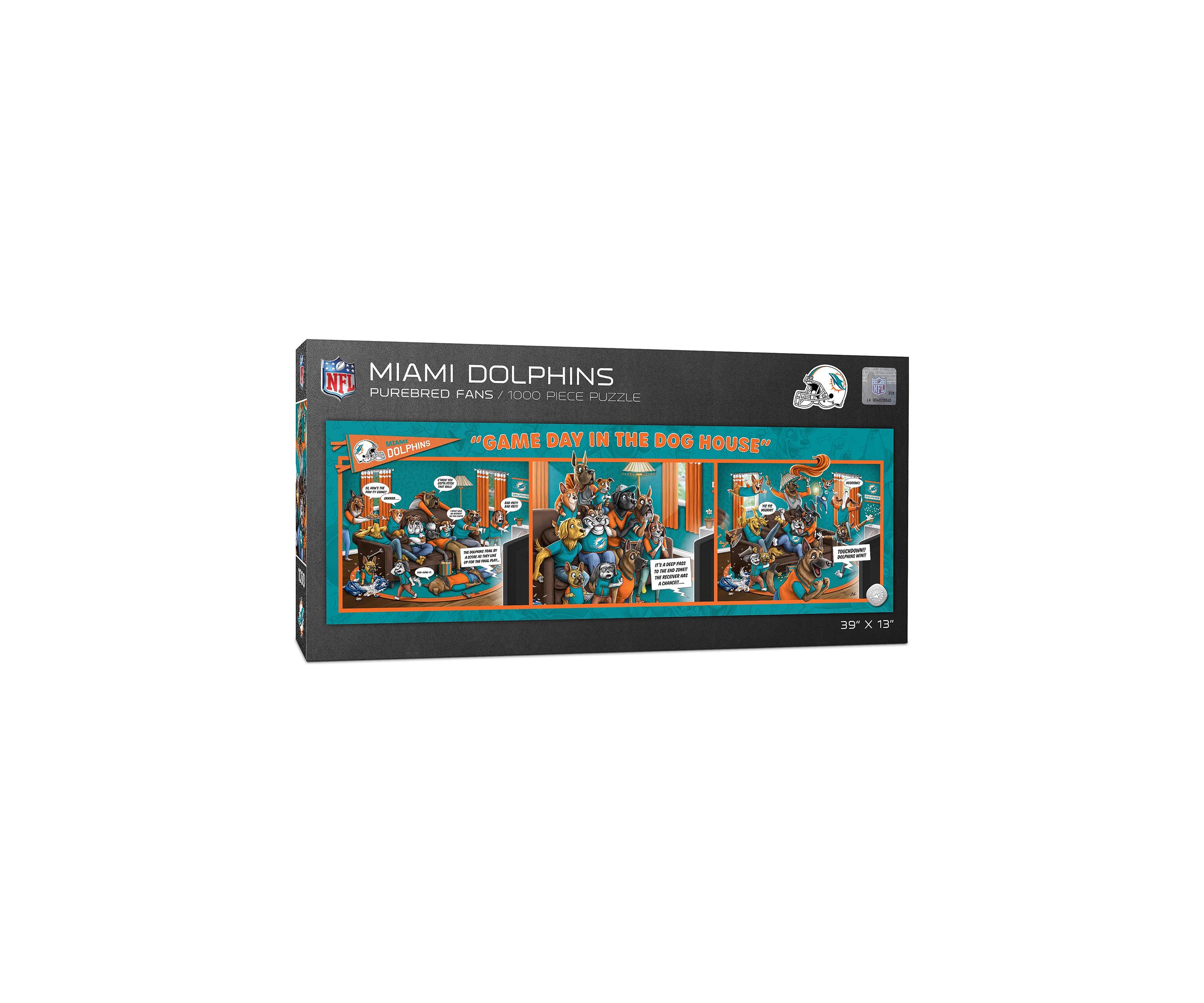 YouTheFan NFL Miami Dolphins Game Day in the Dog House 1000pc Puzzle