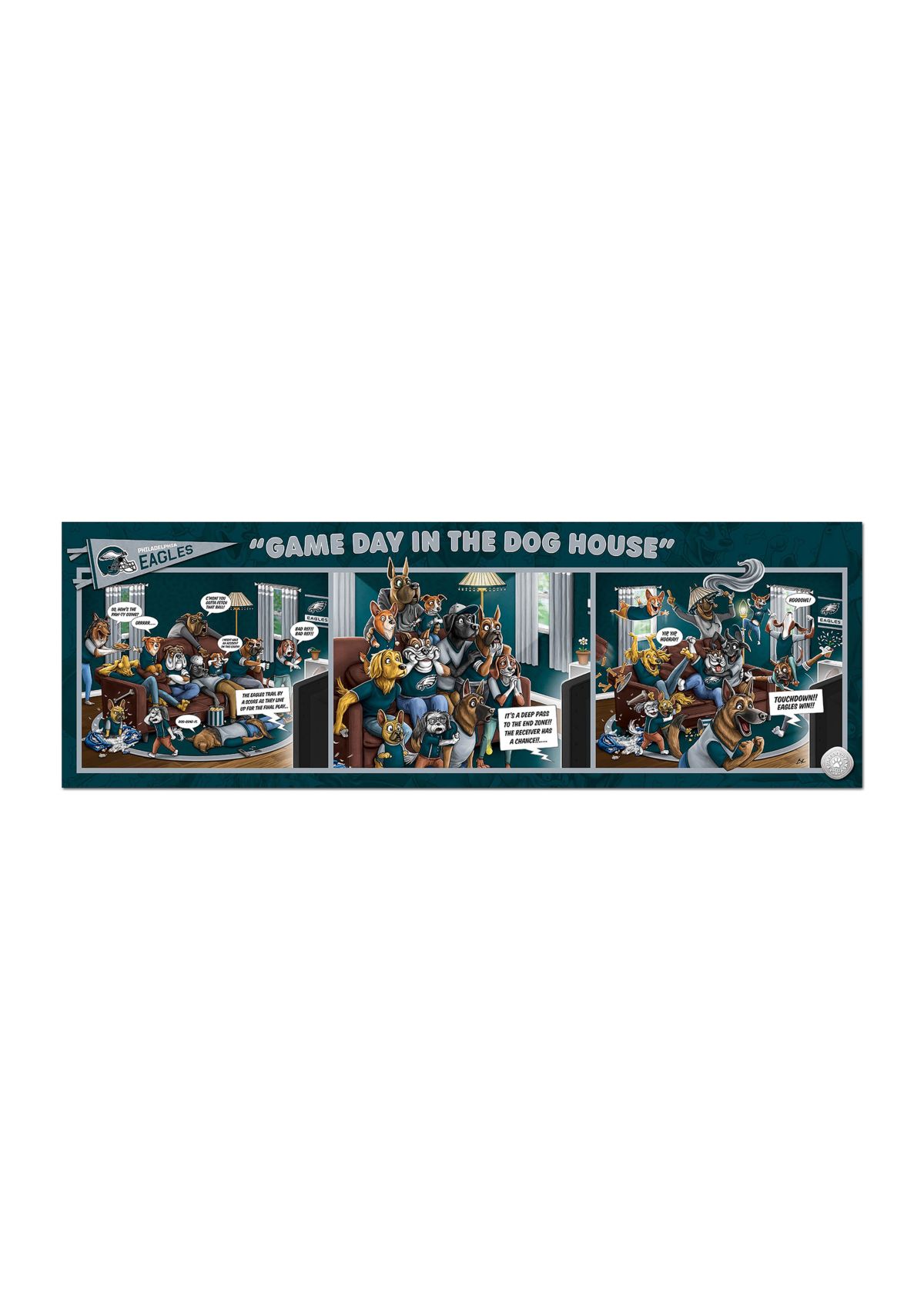 YouTheFan NFL Philadelphia Eagles Game Day in the Dog House 1000pc Puzzle