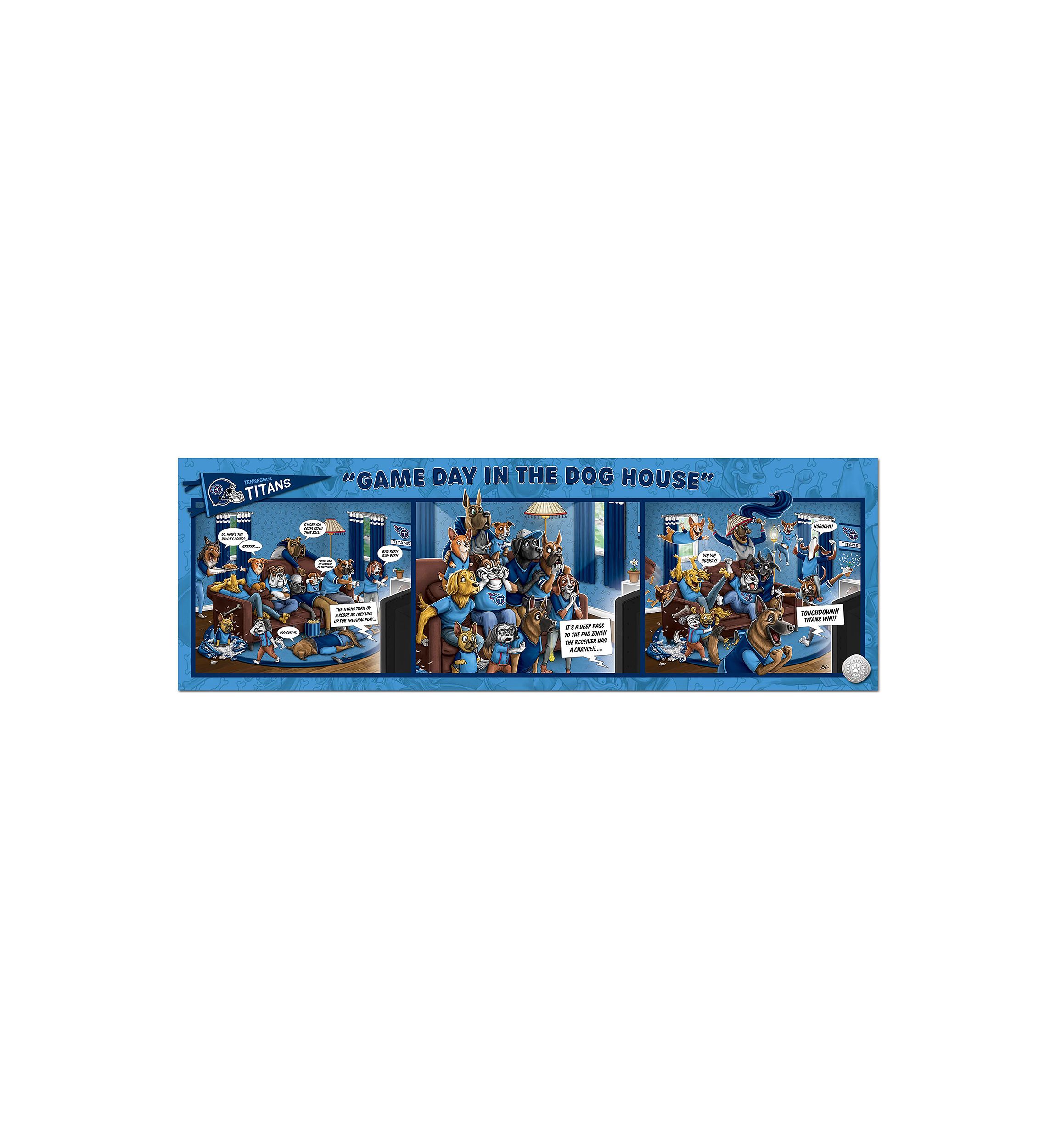YouTheFan NFL Tennessee Titans Game Day in the Dog House 1000pc Puzzle