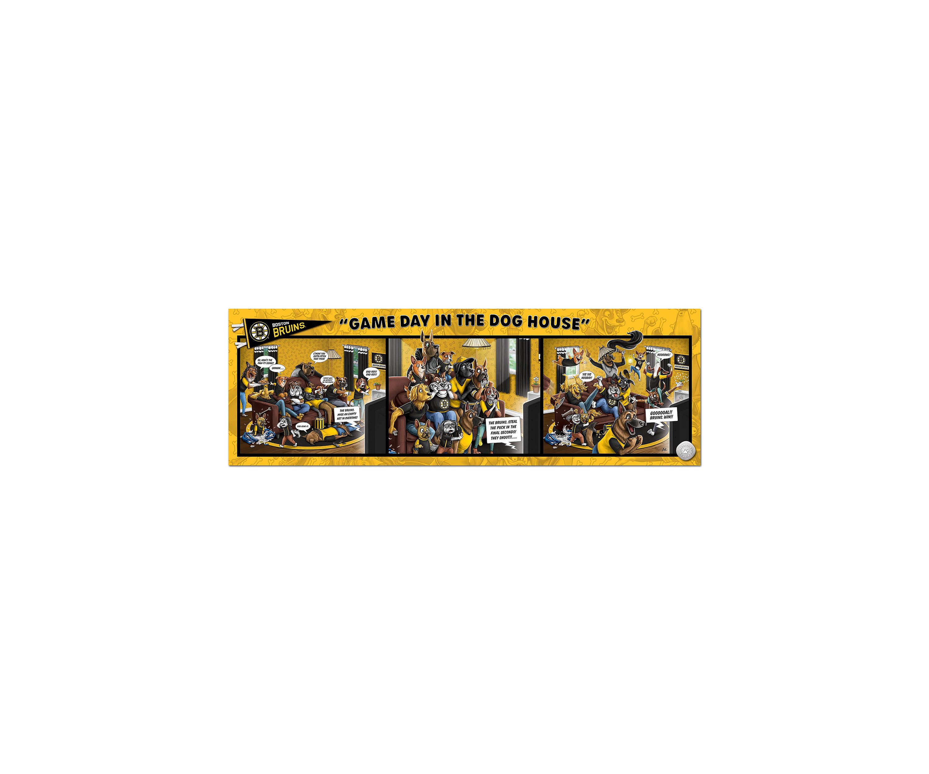 YouTheFan NHL Boston Bruins Game Day in the Dog House 1000pc Puzzle