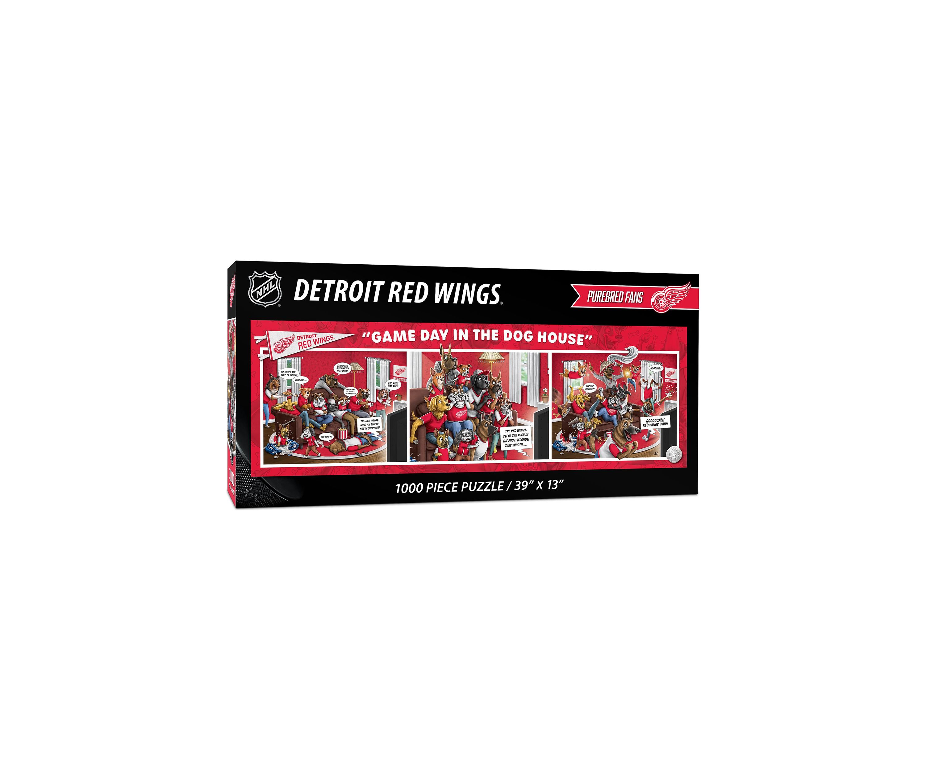 YouTheFan NHL Detroit Red Wings Game Day in the Dog House 1000pc Puzzle