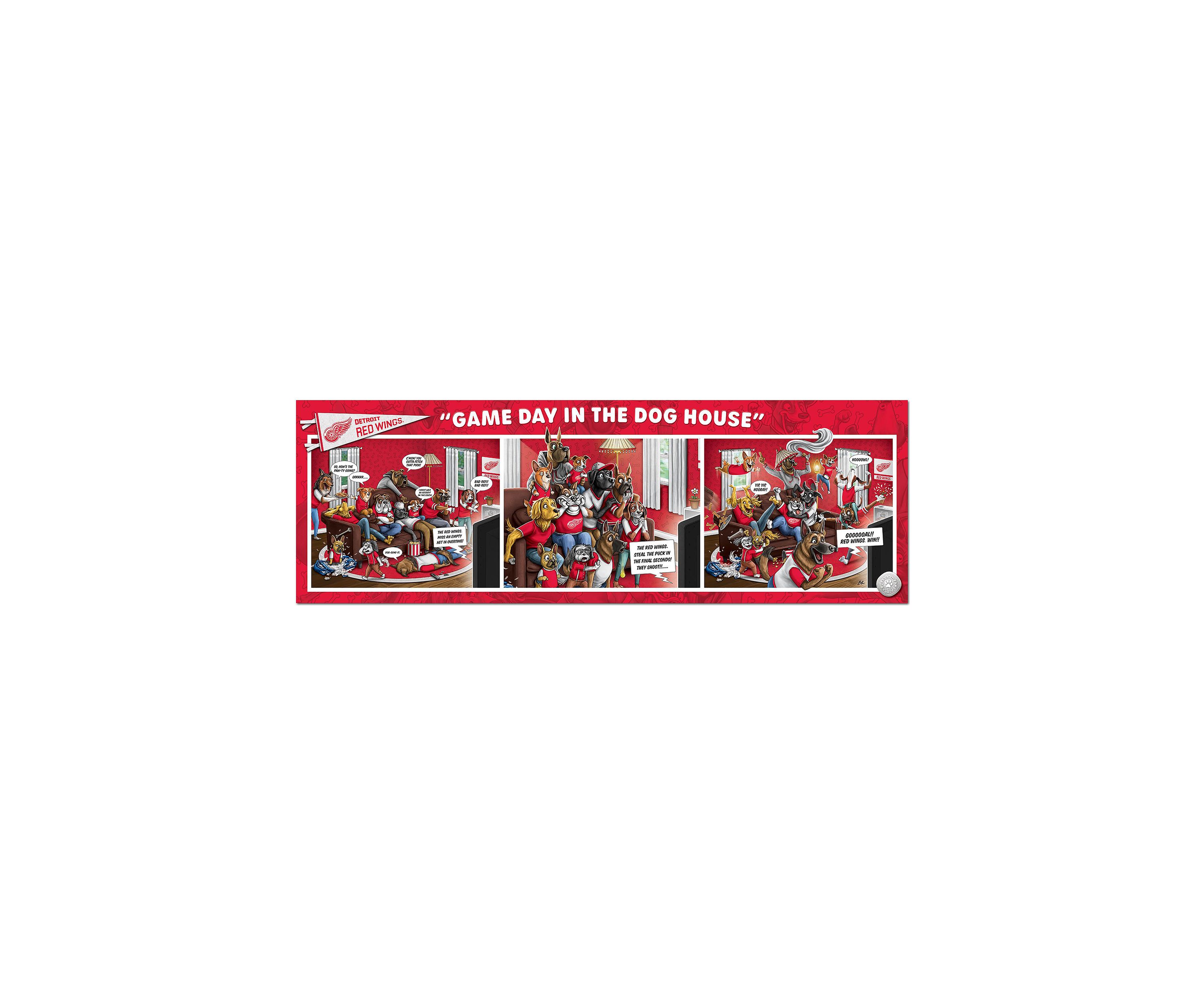YouTheFan NHL Detroit Red Wings Game Day in the Dog House 1000pc Puzzle