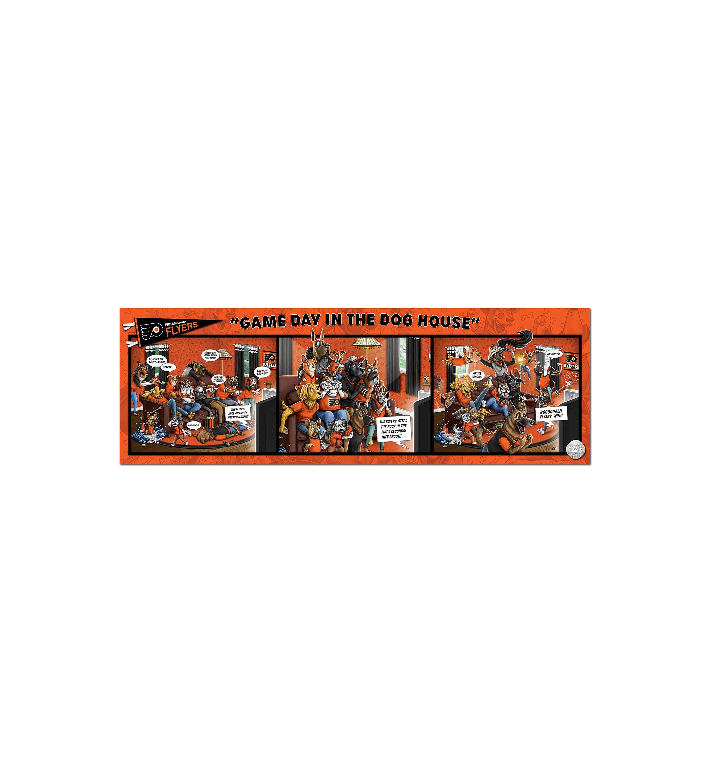 YouTheFan NHL Philadelphia Flyers Game Day in the Dog House 1000pc Puzzle