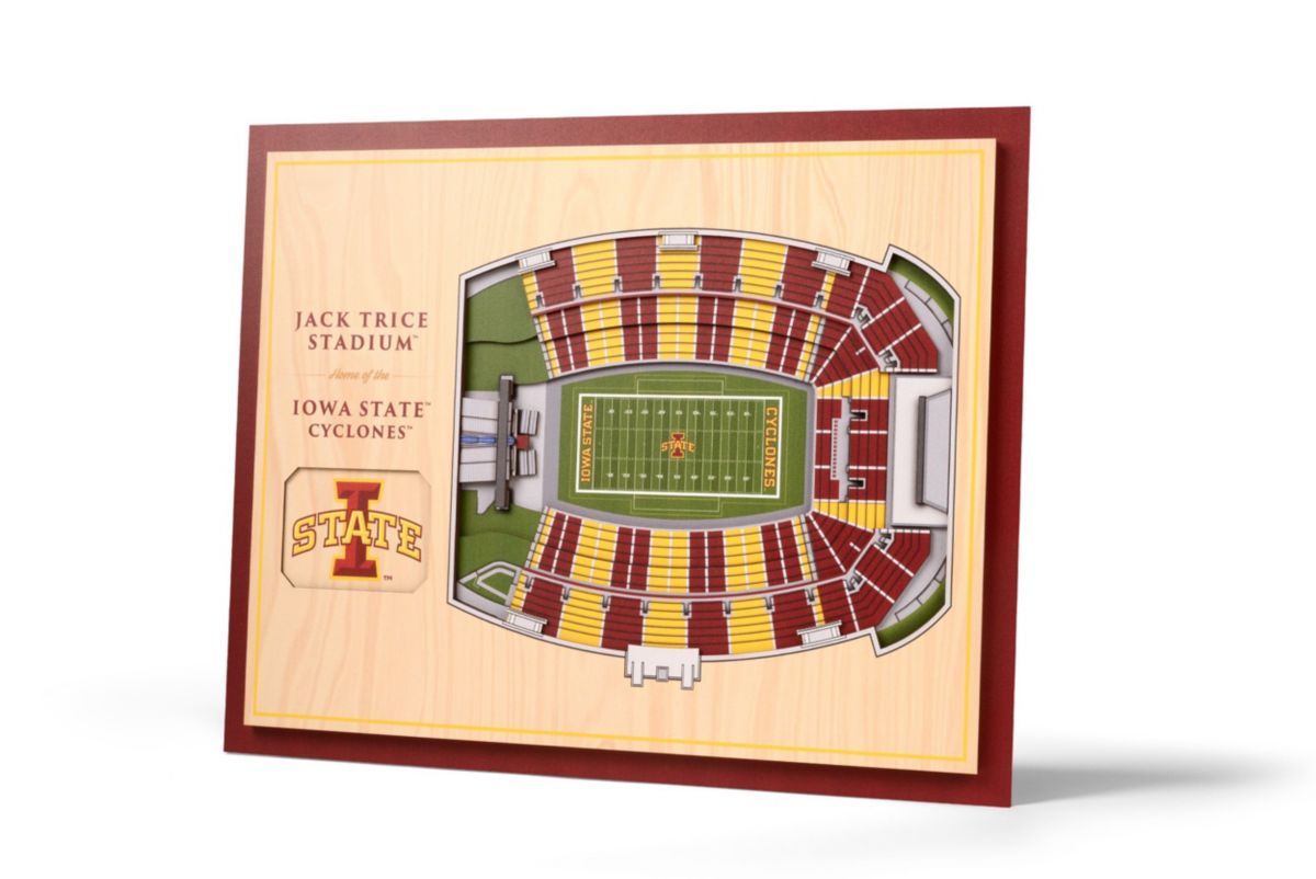 YouTheFan NCAA Iowa State Cyclones 5-Layer StadiumView 3D Wall Art - Jack Trice Stadium