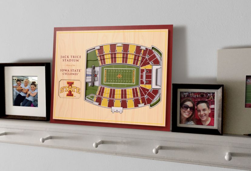 YouTheFan NCAA Iowa State Cyclones 5-Layer StadiumView 3D Wall Art - Jack Trice Stadium