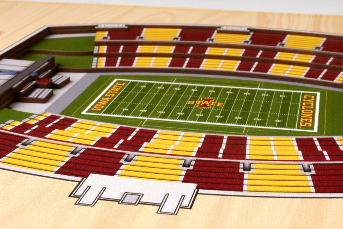 YouTheFan NCAA Iowa State Cyclones 5-Layer StadiumView 3D Wall Art - Jack Trice Stadium