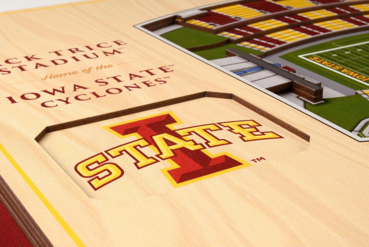 YouTheFan NCAA Iowa State Cyclones 5-Layer StadiumView 3D Wall Art - Jack Trice Stadium