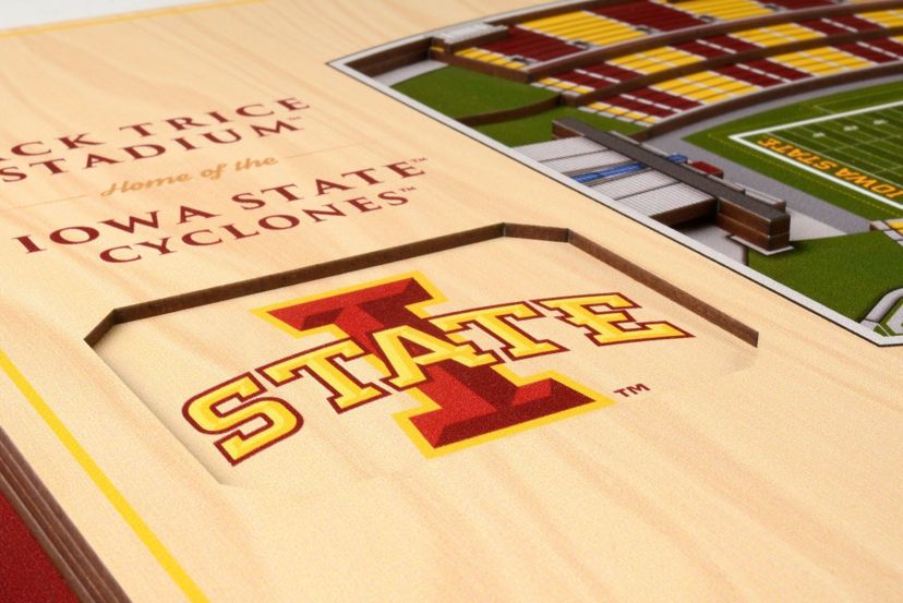 YouTheFan NCAA Iowa State Cyclones 5-Layer StadiumView 3D Wall Art - Jack Trice Stadium