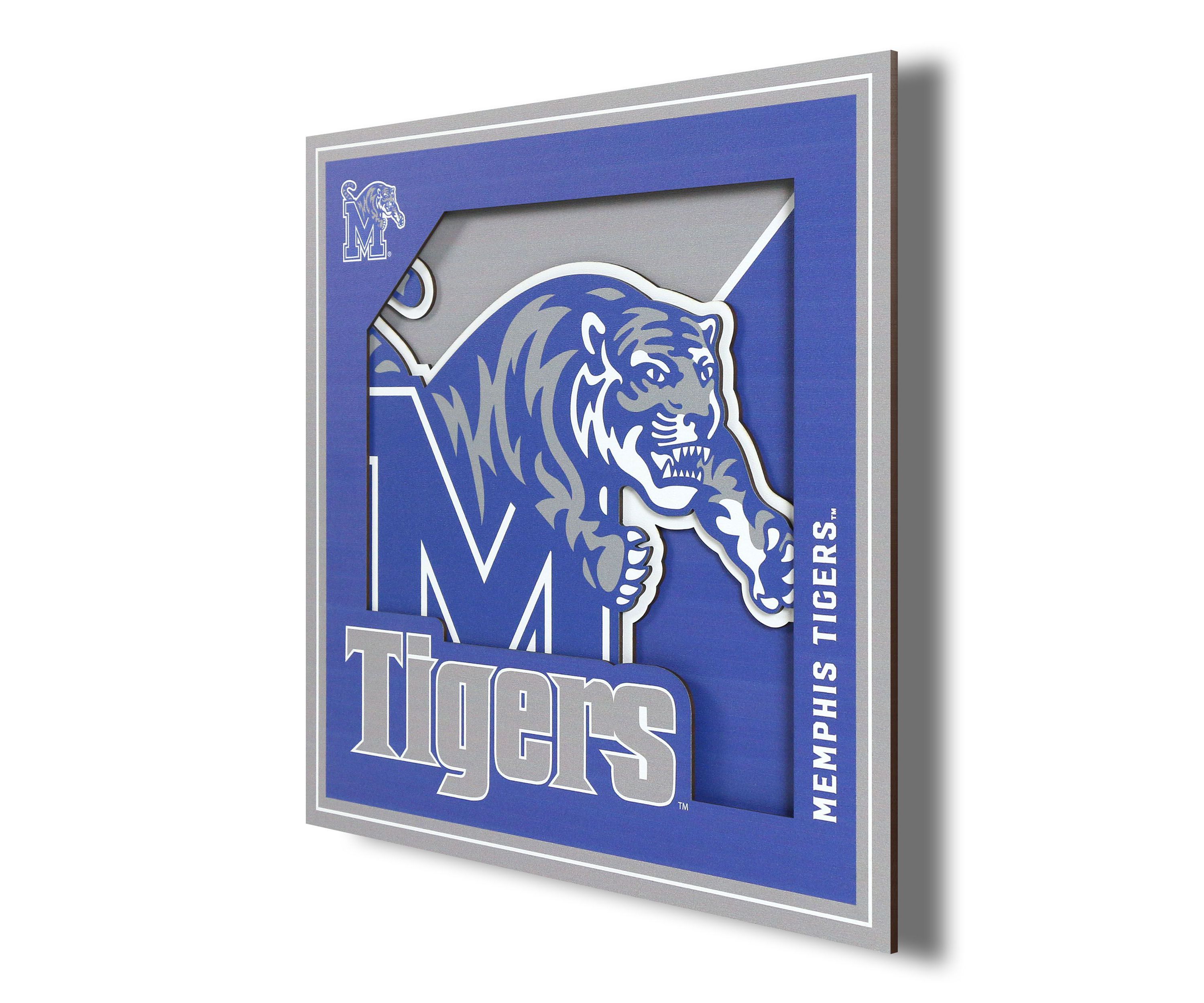 YouTheFan NCAA Memphis Tigers 3D Logo Series Wall Art - 12x12