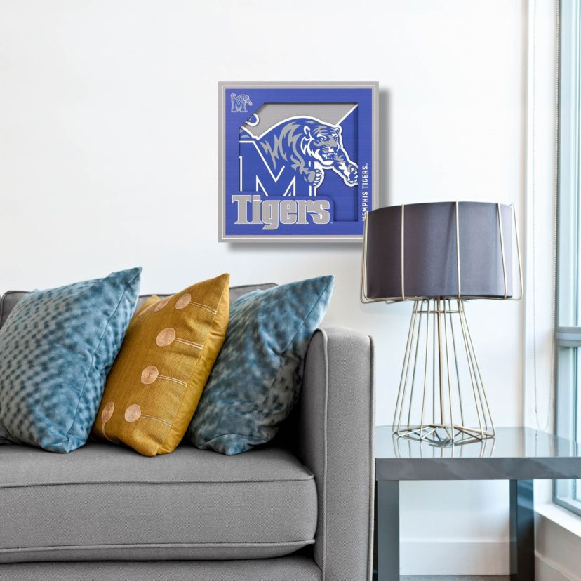 YouTheFan NCAA Memphis Tigers 3D Logo Series Wall Art - 12x12