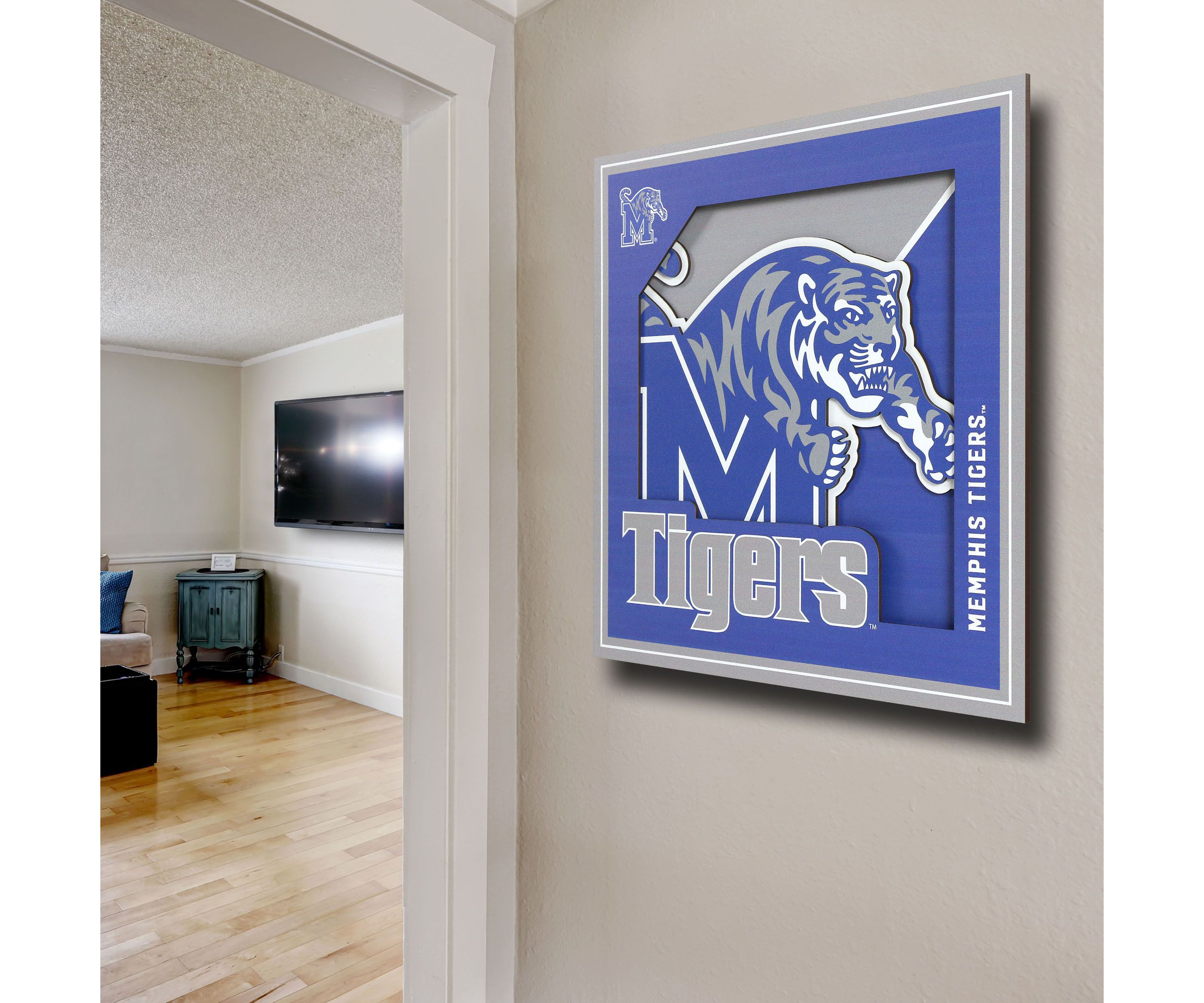 YouTheFan NCAA Memphis Tigers 3D Logo Series Wall Art - 12x12