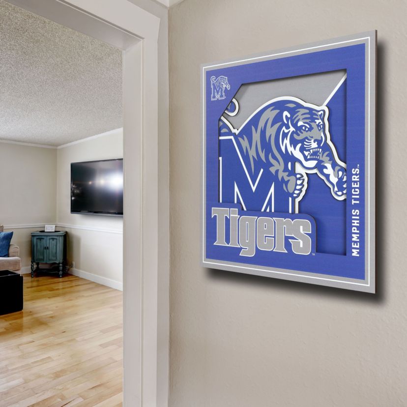 YouTheFan NCAA Memphis Tigers 3D Logo Series Wall Art - 12x12